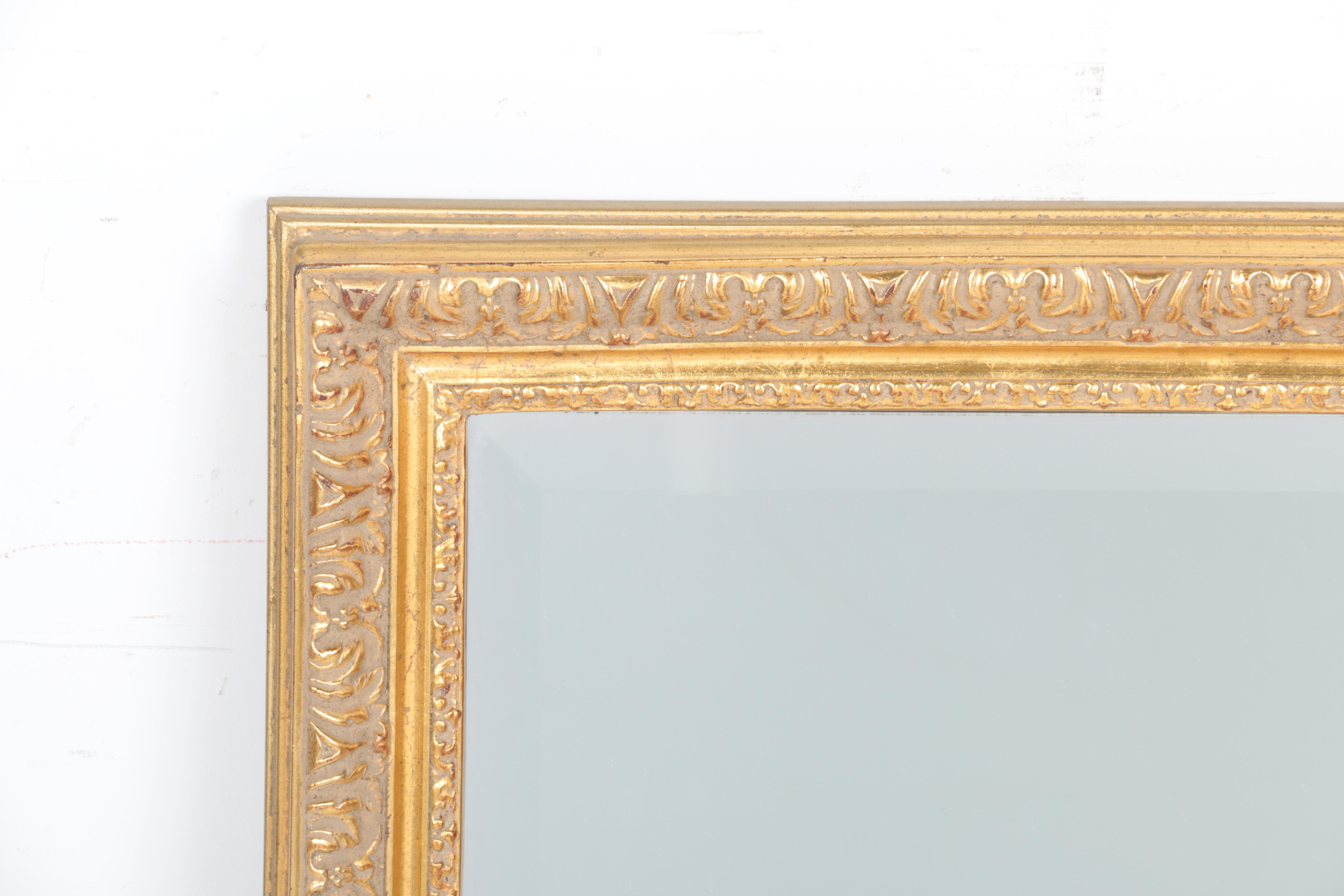 Gilt-Framed Beveled Wall Mirror
