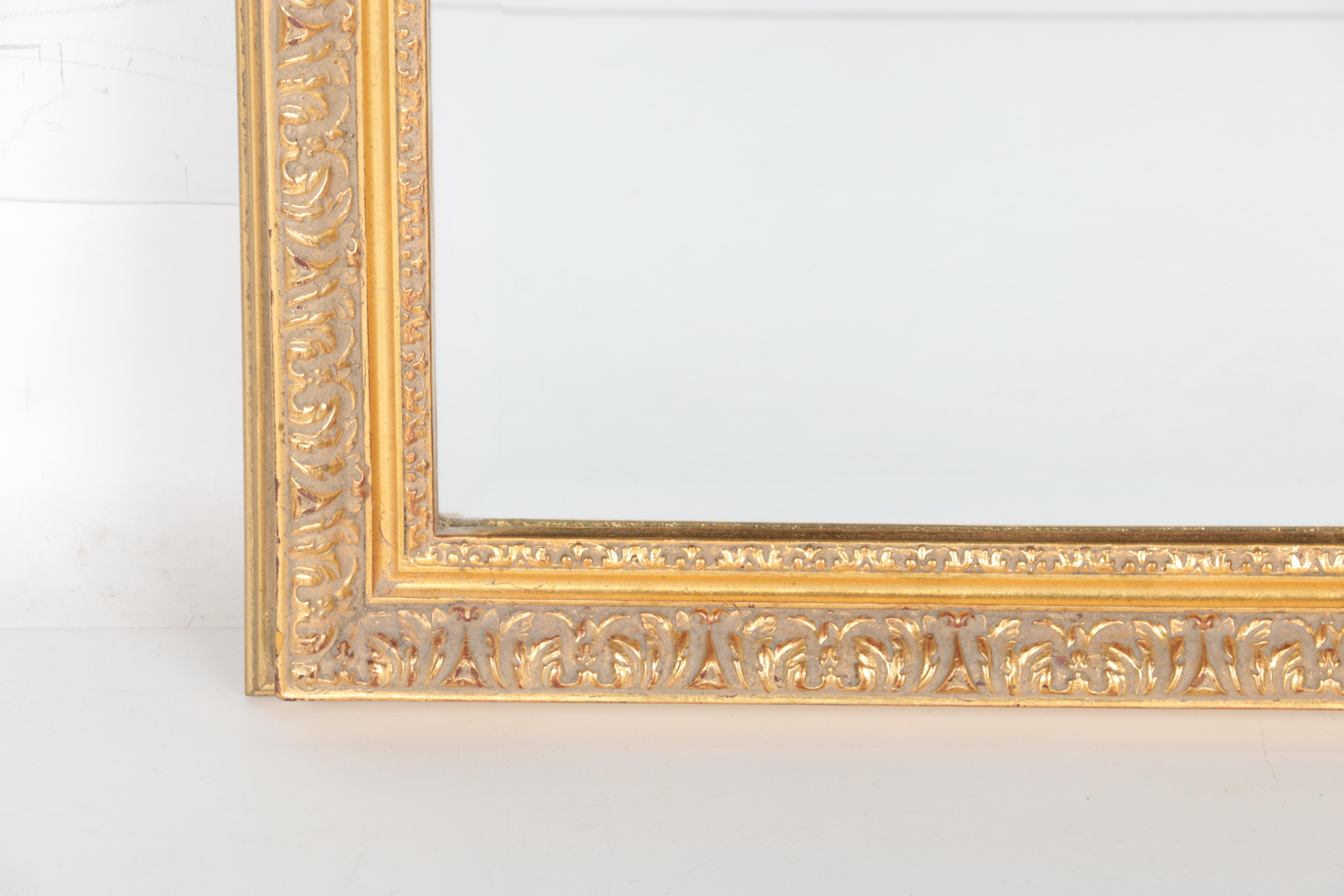 Gilt-Framed Beveled Wall Mirror
