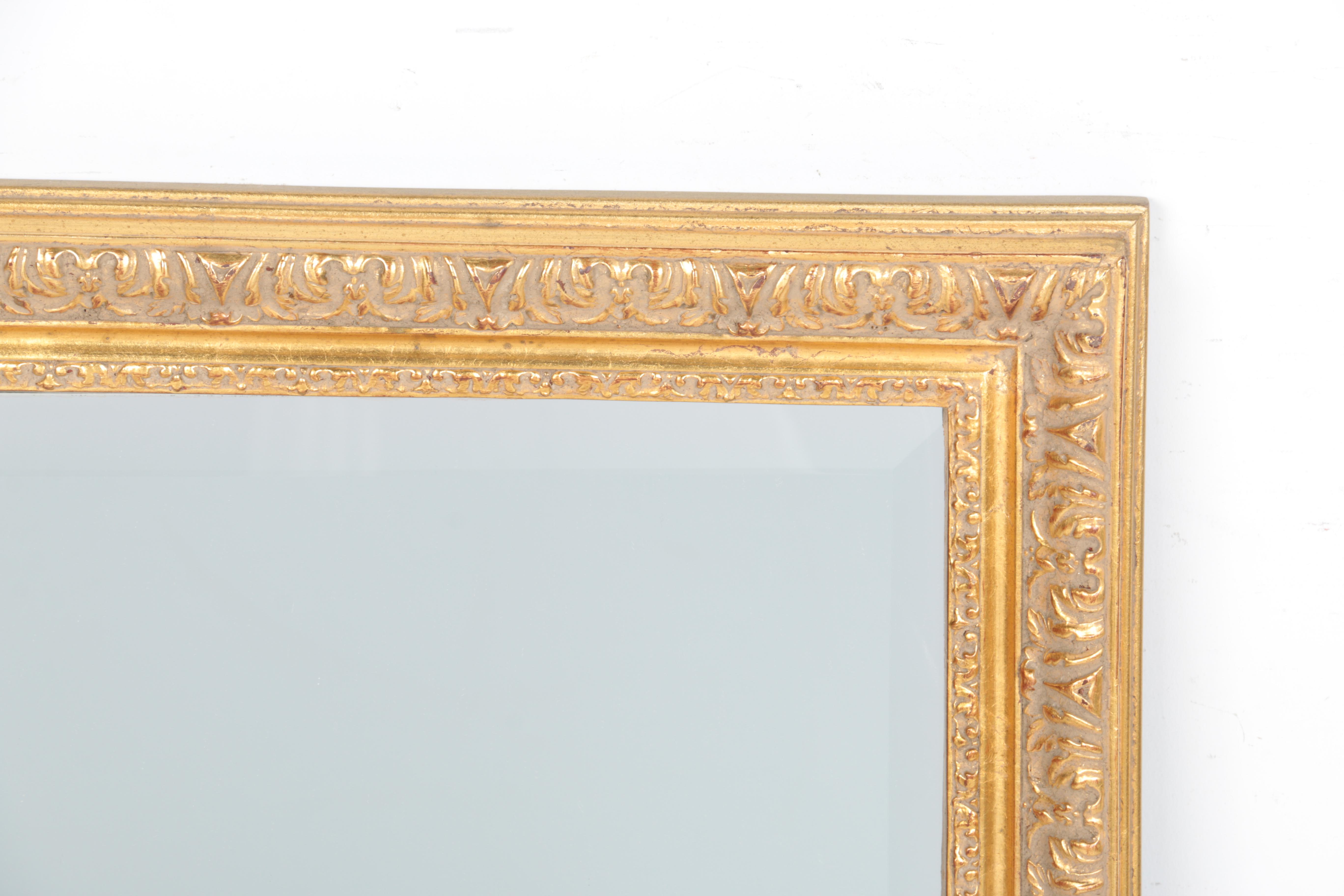 Gilt-Framed Beveled Wall Mirror