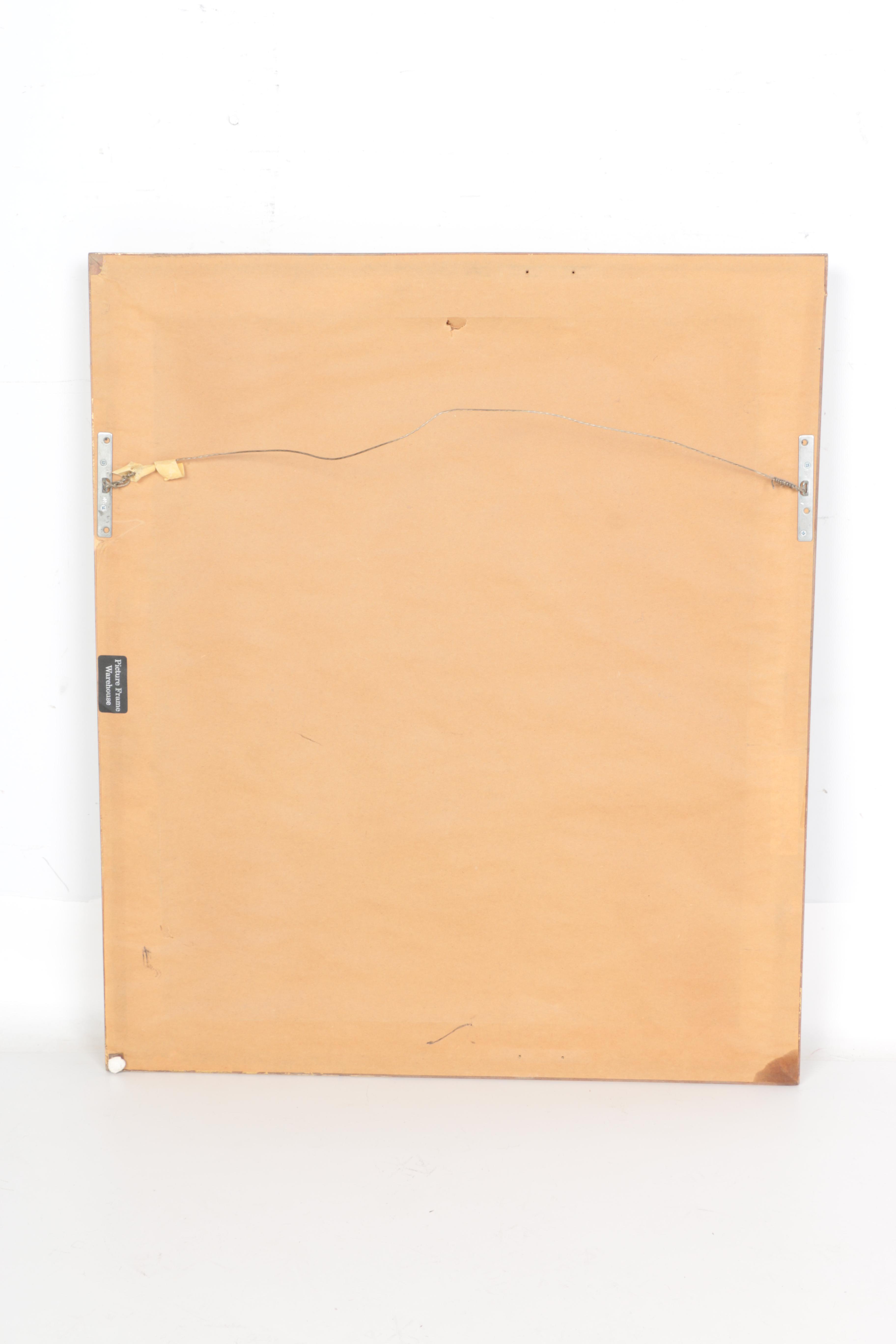 Gilt-Framed Beveled Wall Mirror