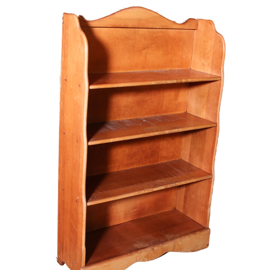 Vintage Stained Wood Bookcase