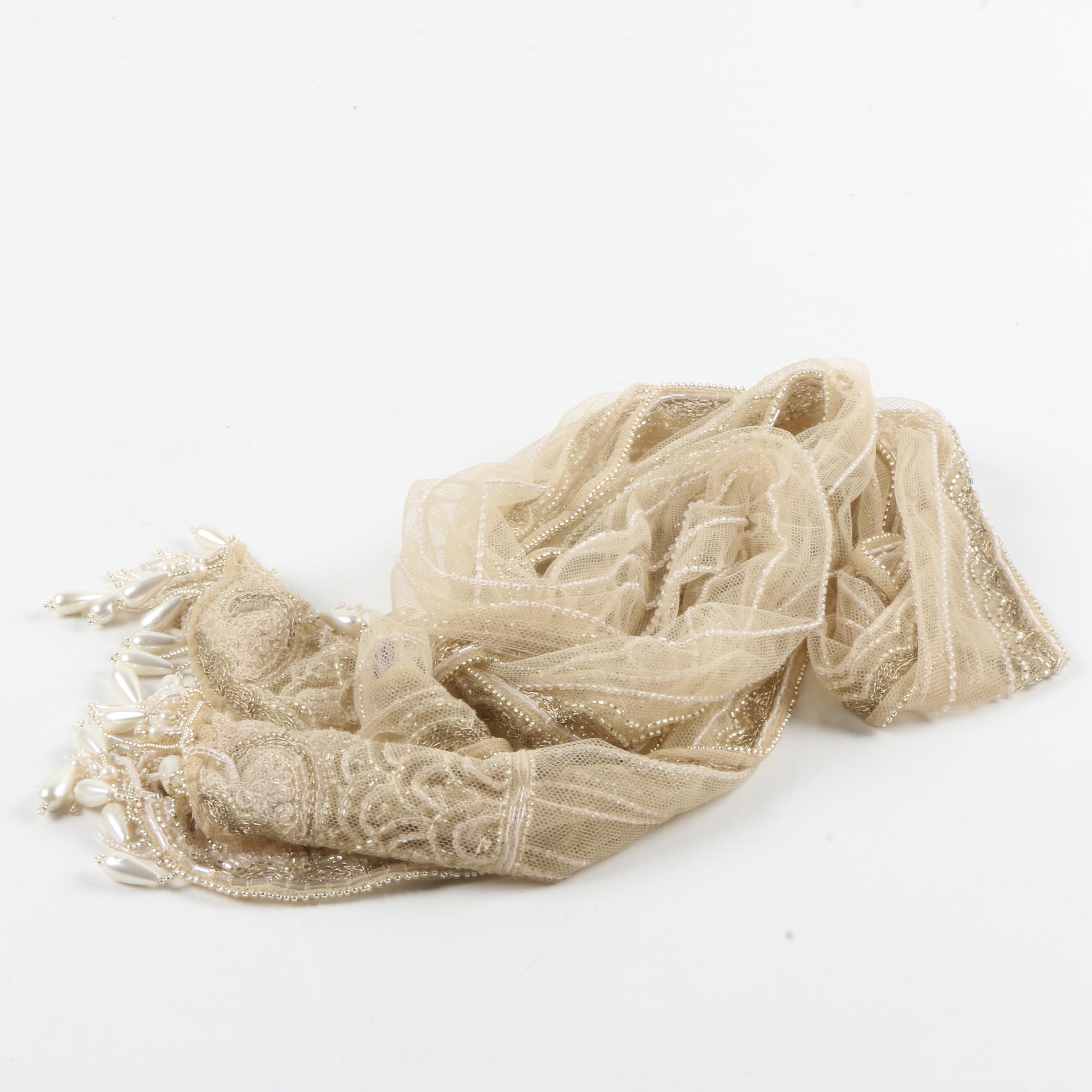 Ralph Lauren Collection Hand-Beaded Scarf