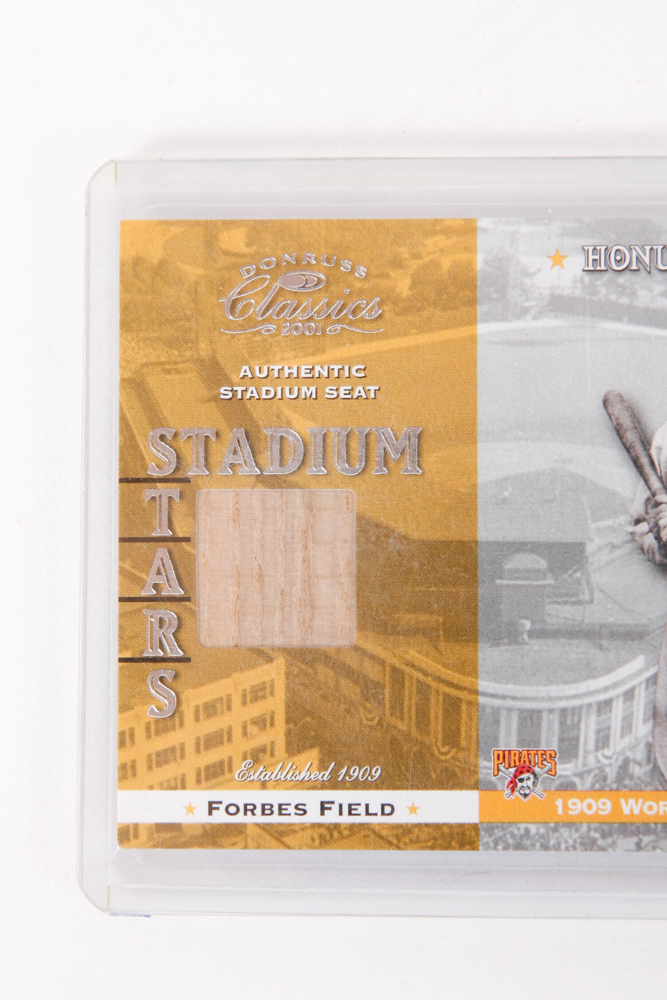 Honus Wagner Baseball Card with Authentic Piece from the Forbes Field Stadium Seat
