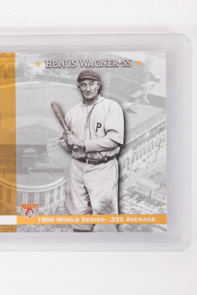 Honus Wagner Baseball Card with Authentic Piece from the Forbes Field Stadium Seat