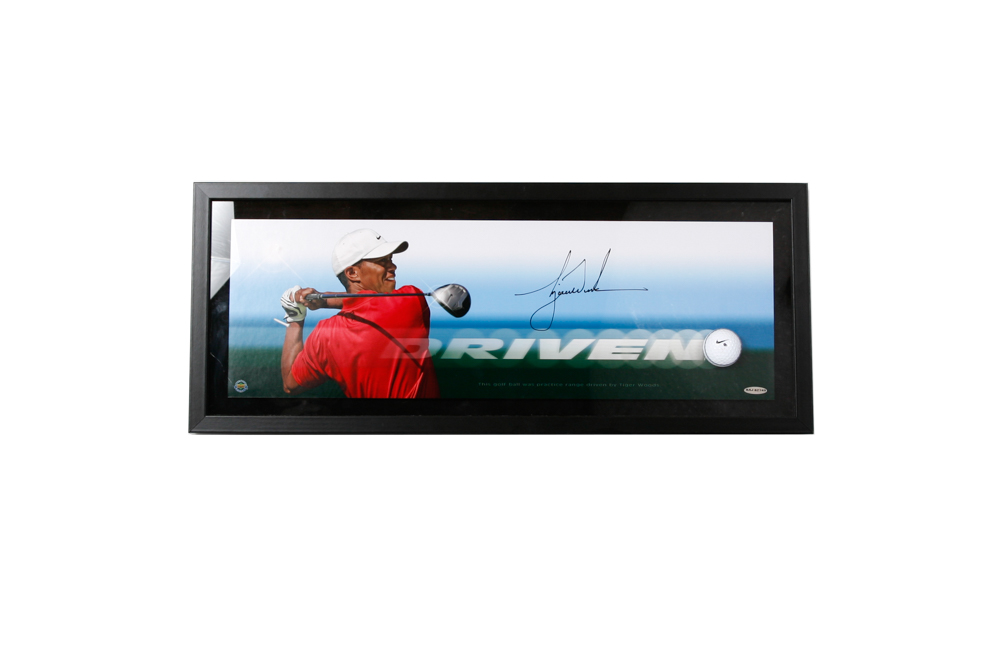 Tiger Woods Autographed "Driven" Display with Golf Ball