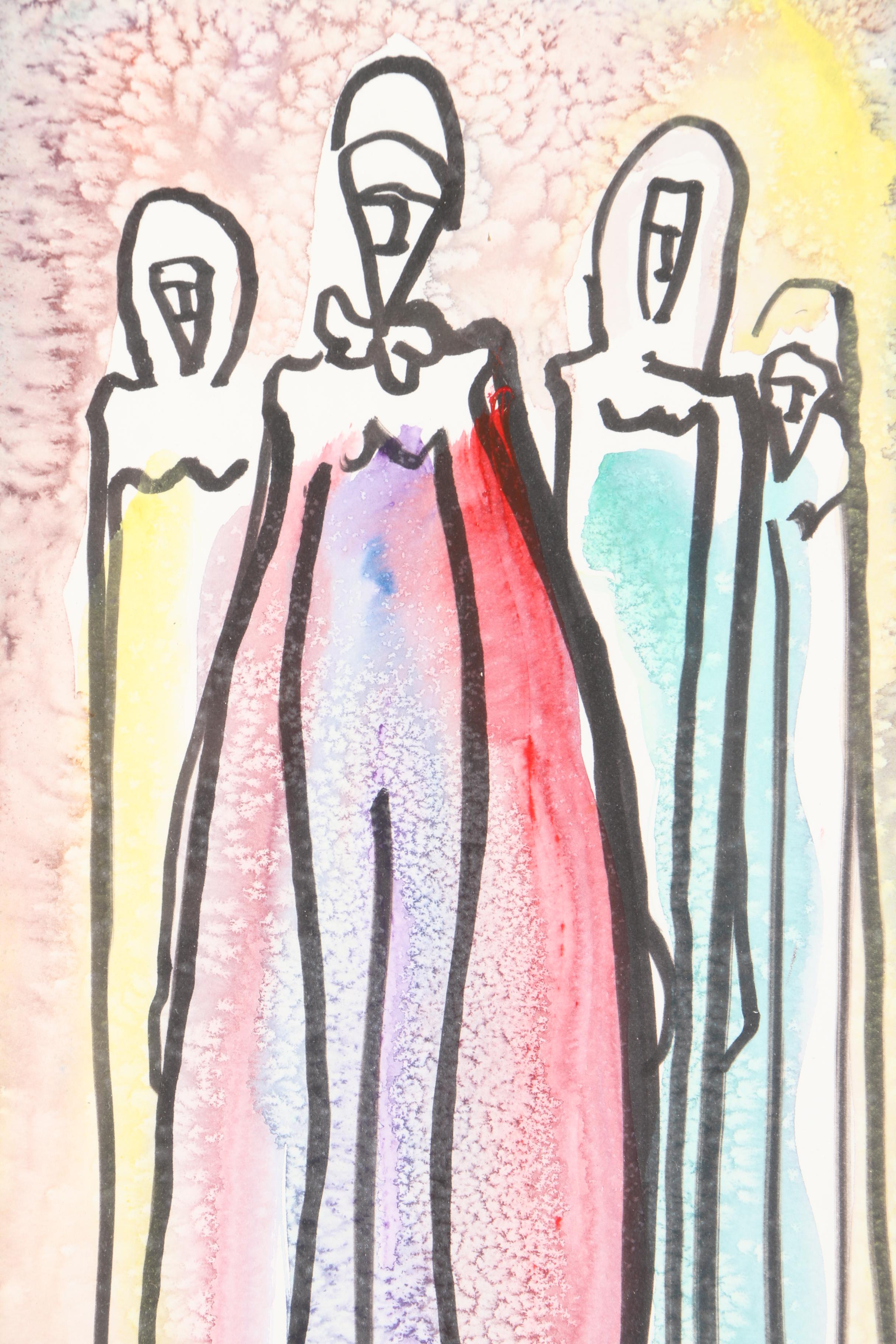 Crease Clayton Mixed Media Painting "Benefit Ball Bunch"