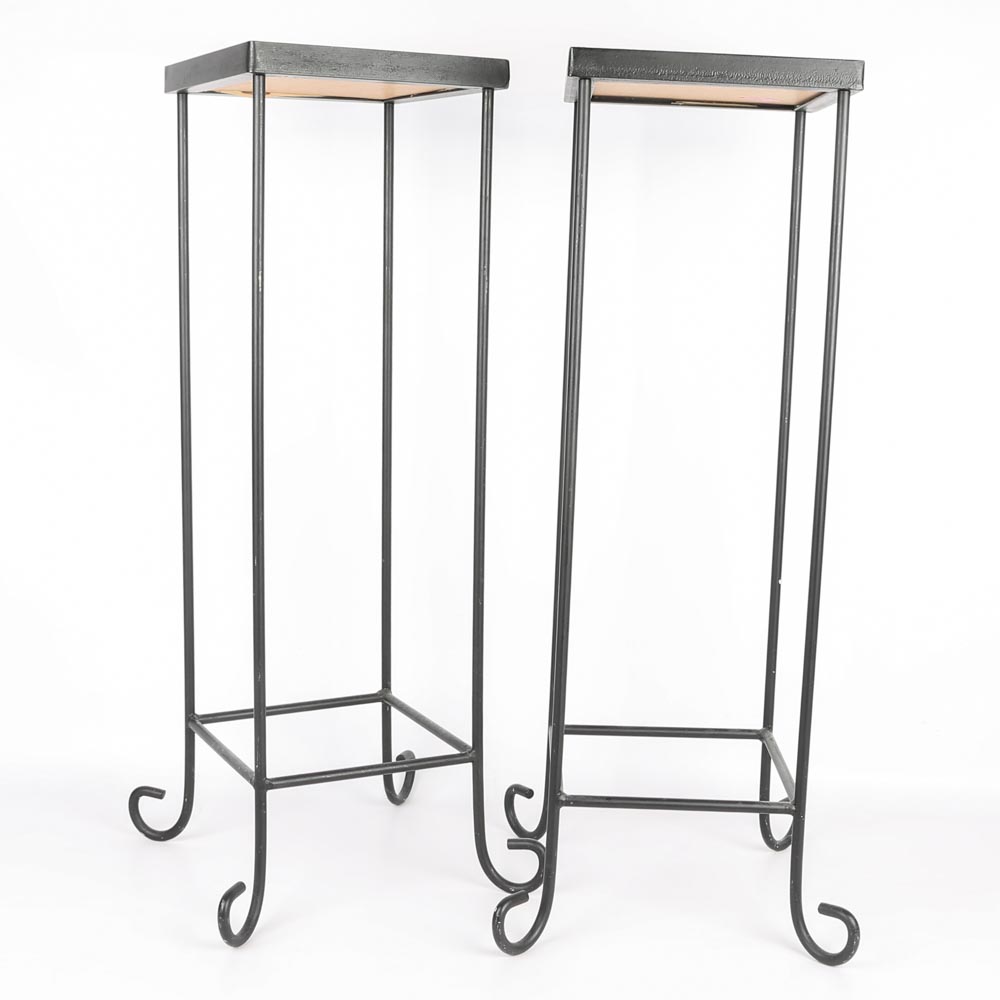 Tile Topped Plant Stands