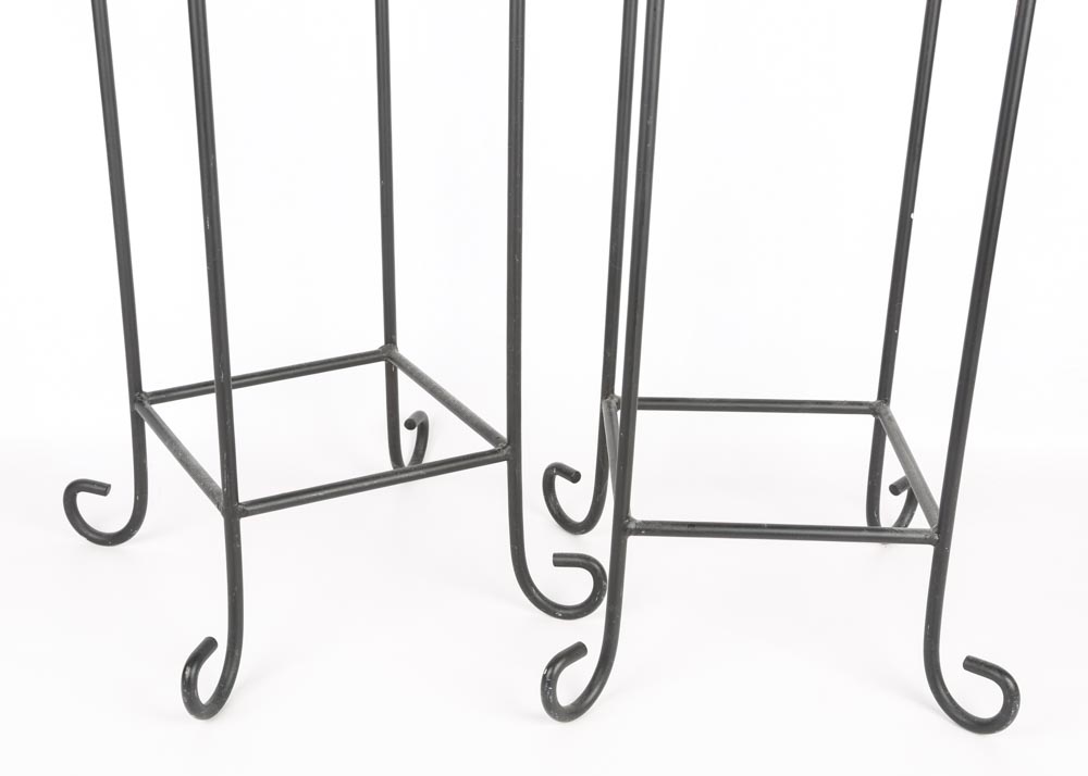 Tile Topped Plant Stands