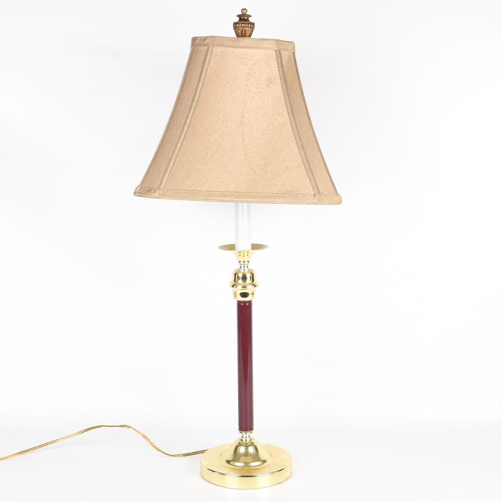 Brass Candlestick Lamp