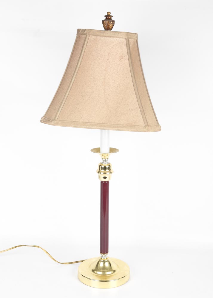 Brass Candlestick Lamp