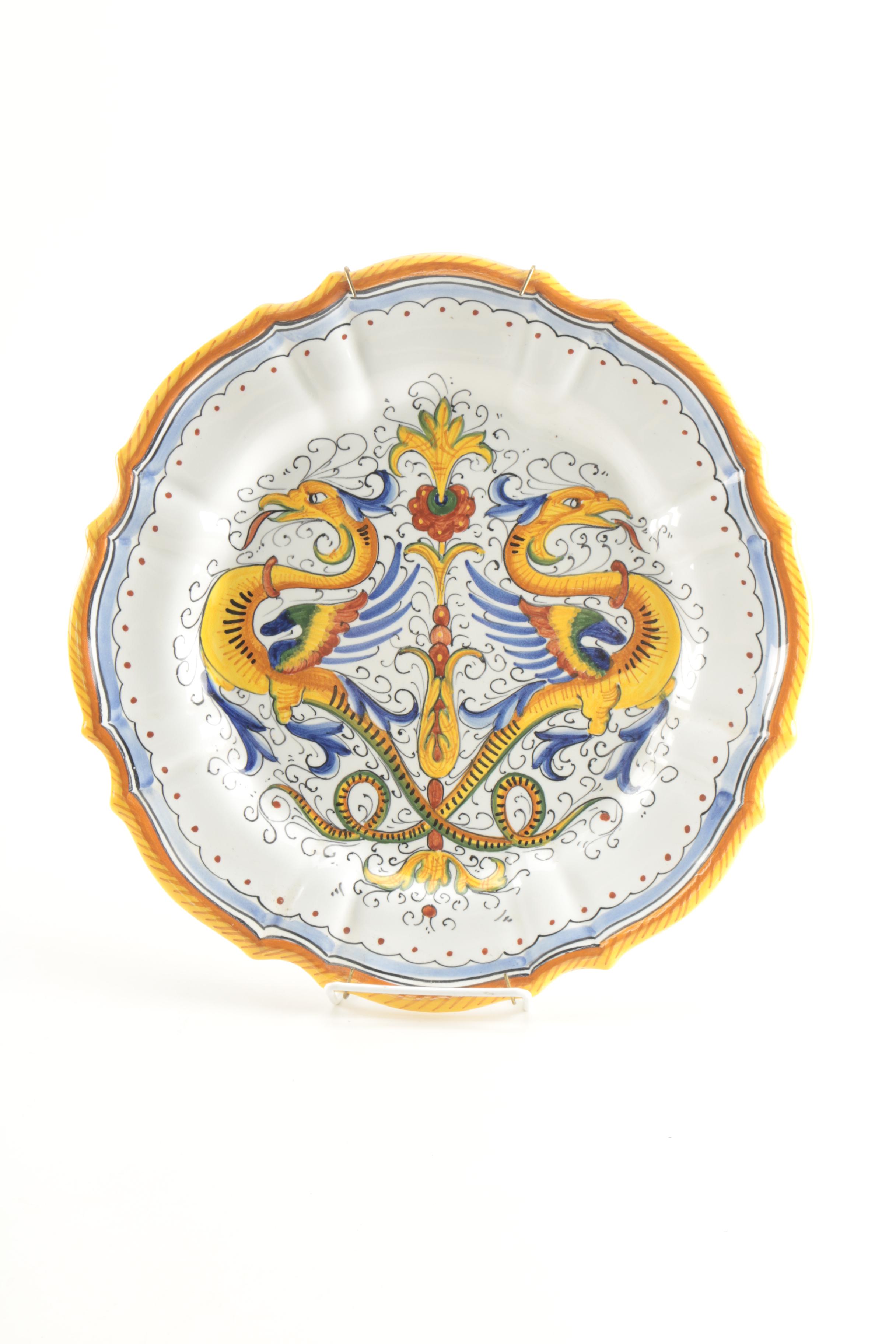 Pair of Decorative Plates Including Deruta