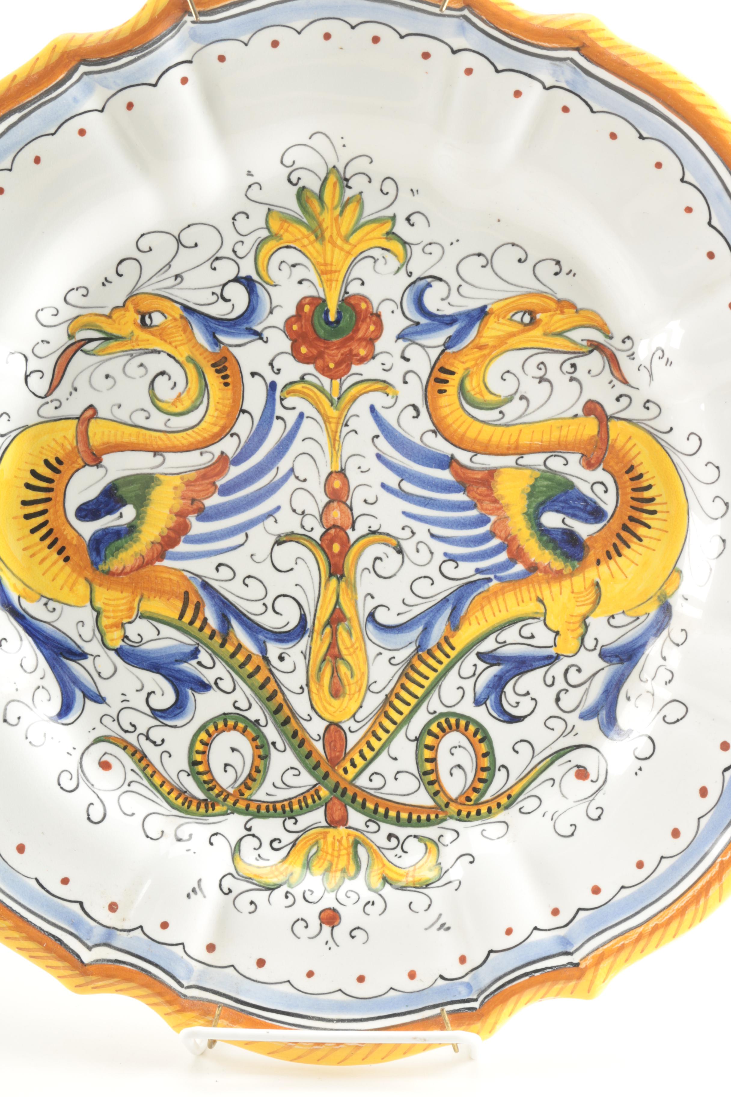 Pair of Decorative Plates Including Deruta