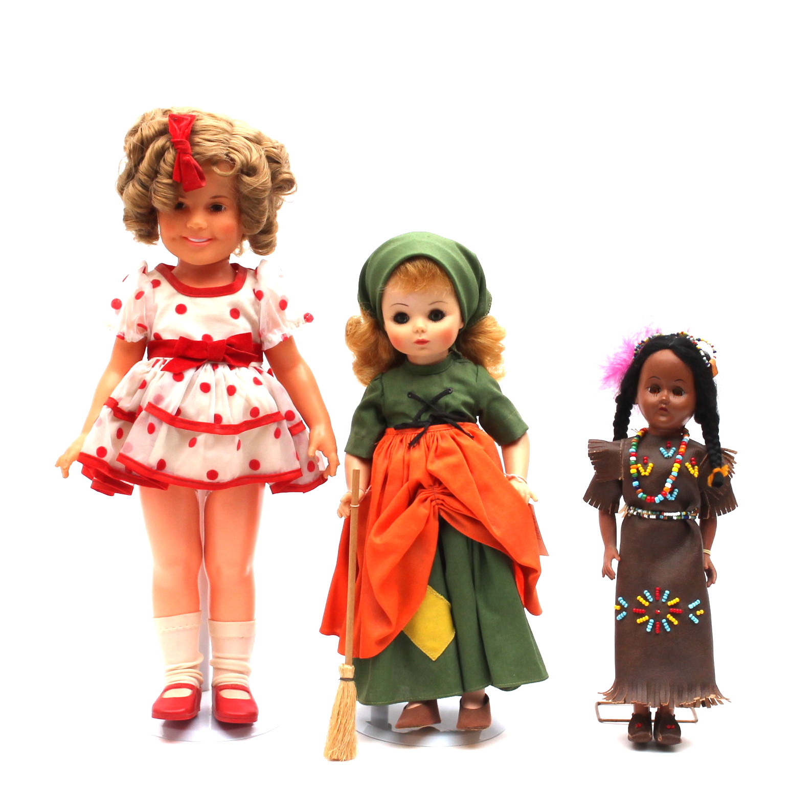 Shirley Temple, Cinderella and Minnehaha Dolls