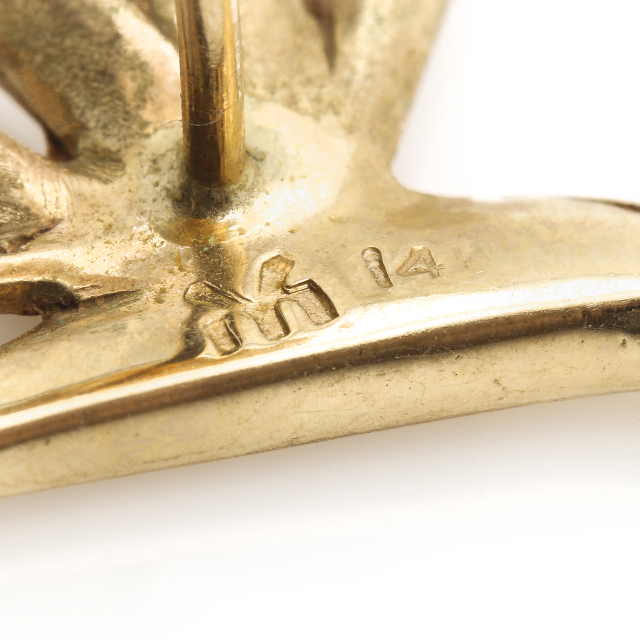 14K Yellow Gold Bird of Paradise Stud Earrings