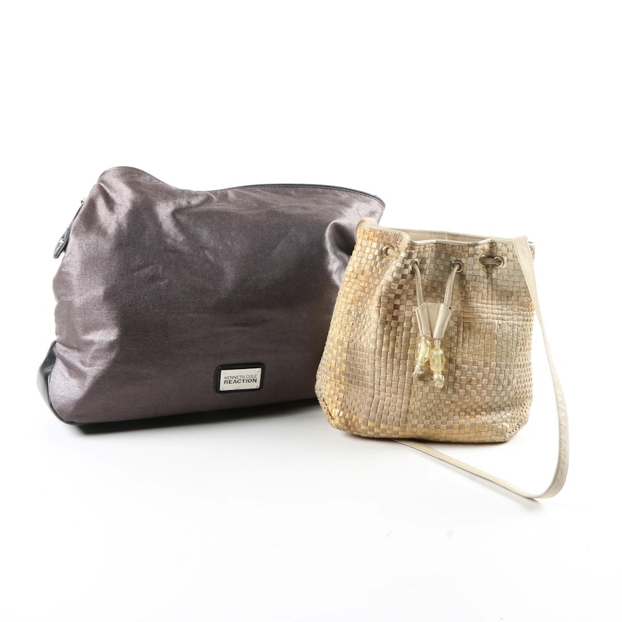 Sharif Woven Bucket Bag and Kenneth Cole Reaction Hobo