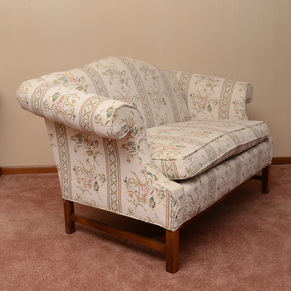 Chippendale Style Camelback Loveseat