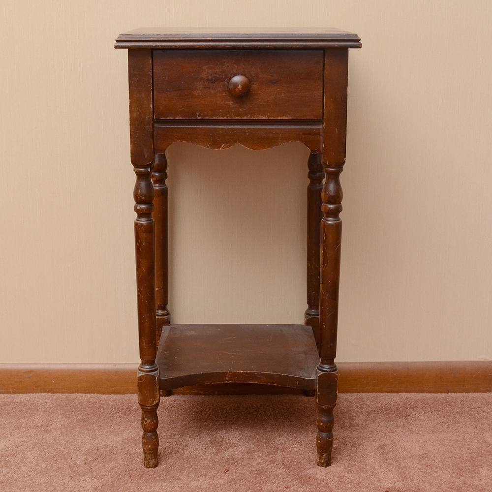 Accent Table With a Walnut Stain