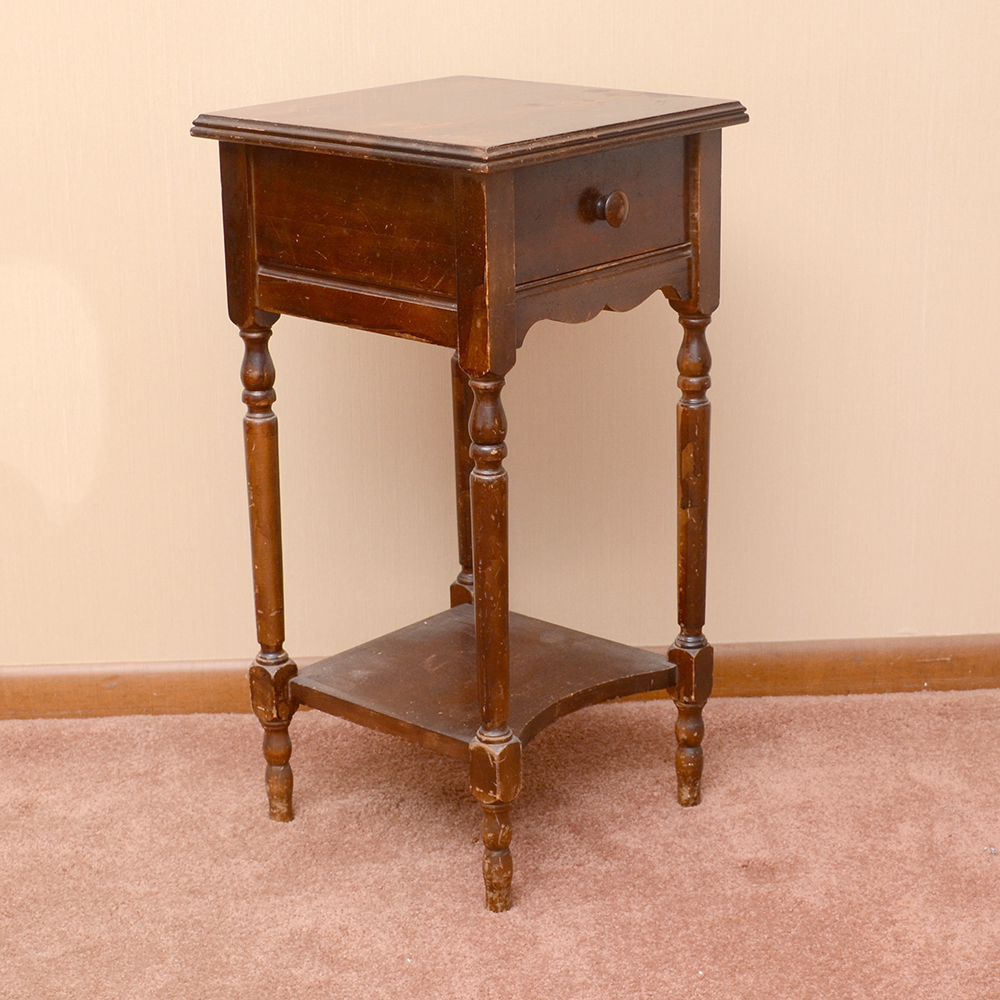 Accent Table With a Walnut Stain