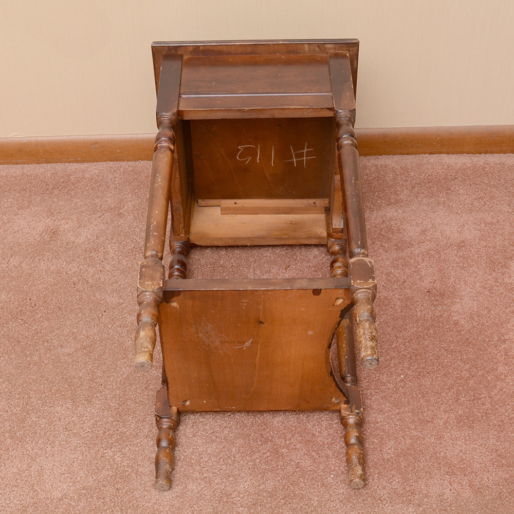 Accent Table With a Walnut Stain