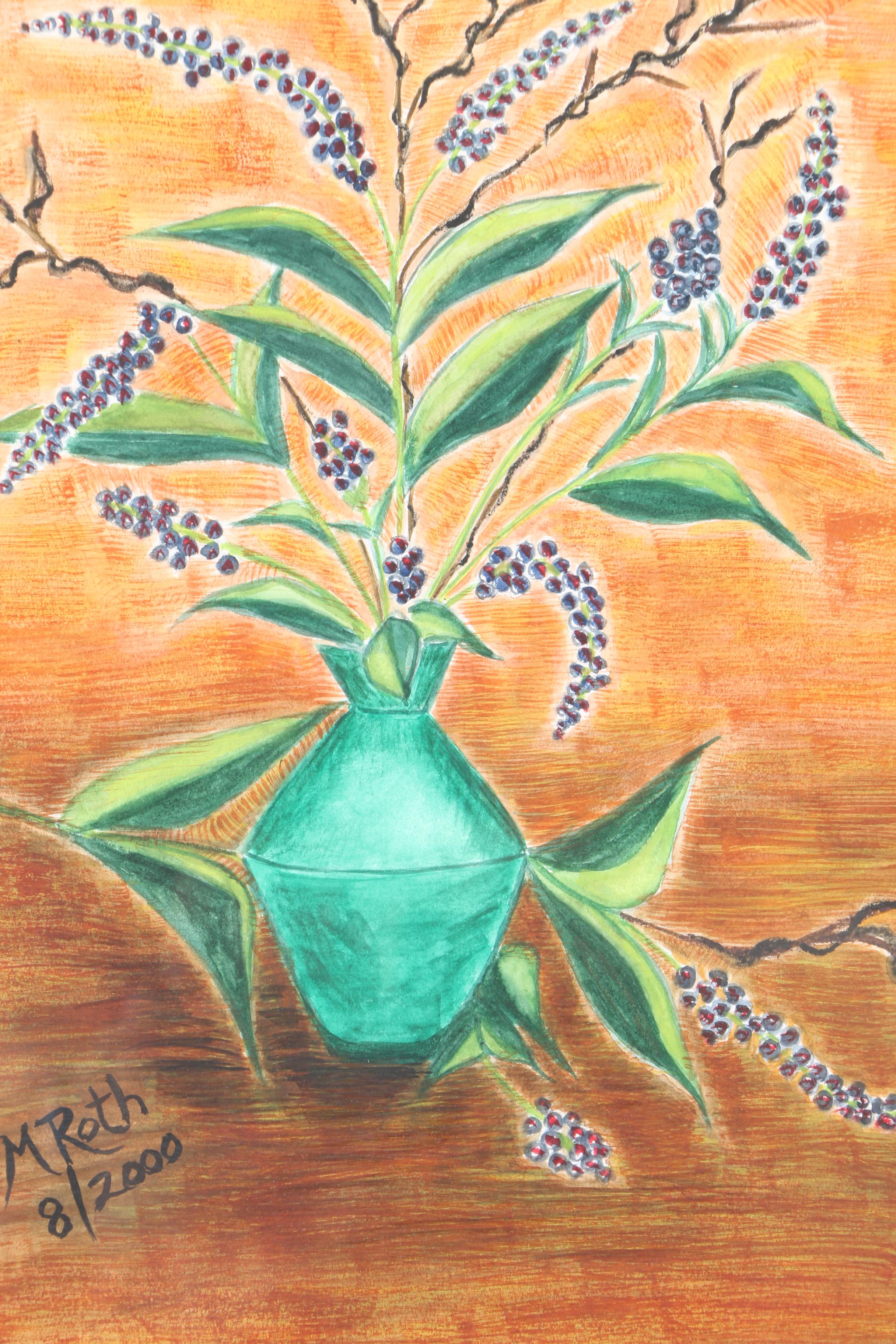 M. Roth Watercolors of Floral Still Life