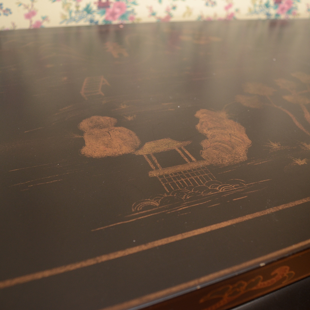 Chinoiserie Painted Black Cabinet