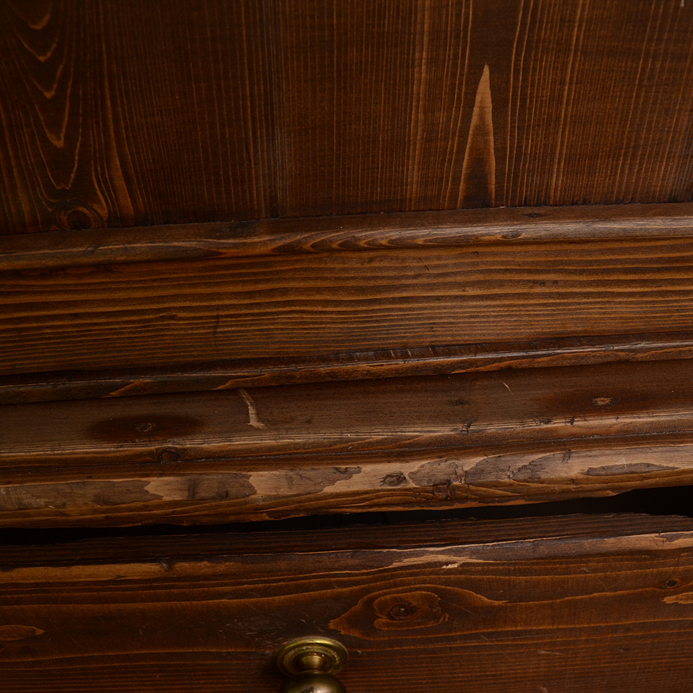 Pine Armoire With Walnut Stain
