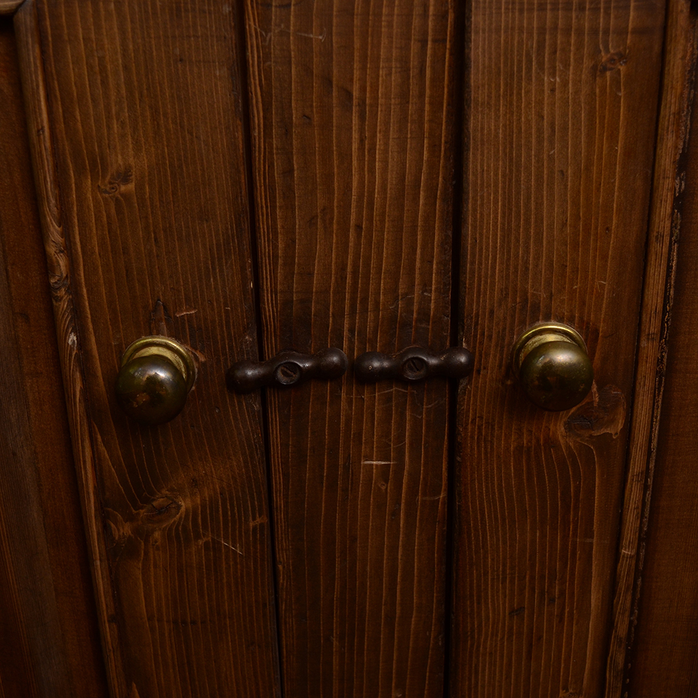 Pine Armoire With Walnut Stain