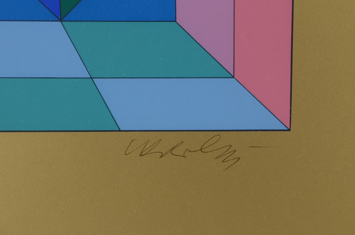 Victor Vasarely Signed Original Serigraph "Kapolna"