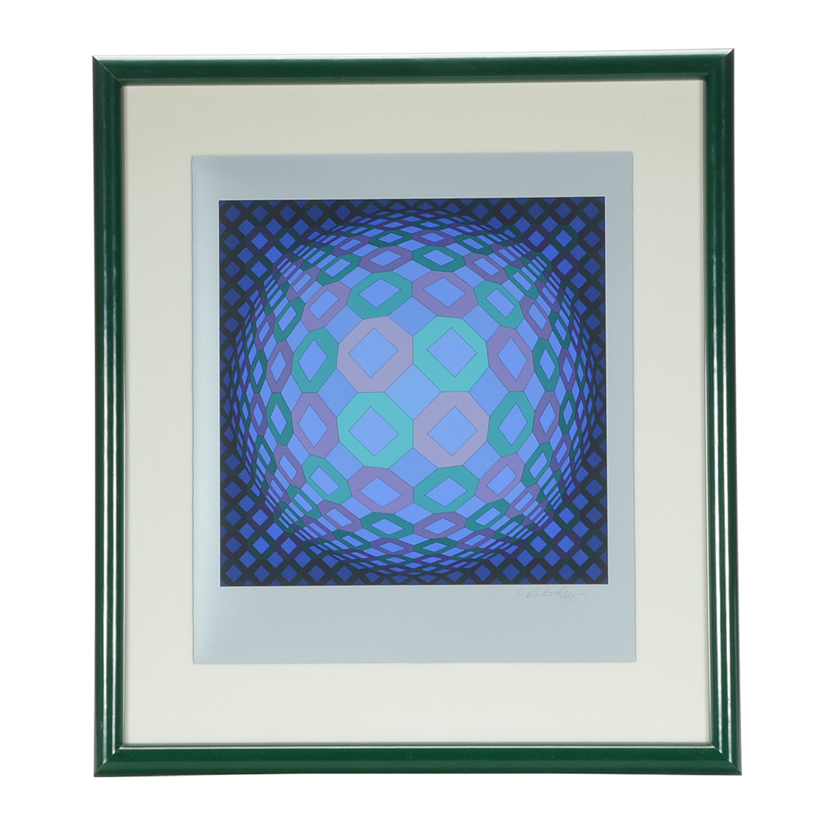 Victor Vasarely Signed Original 1974 Serigraph "XII Okta-Pos"