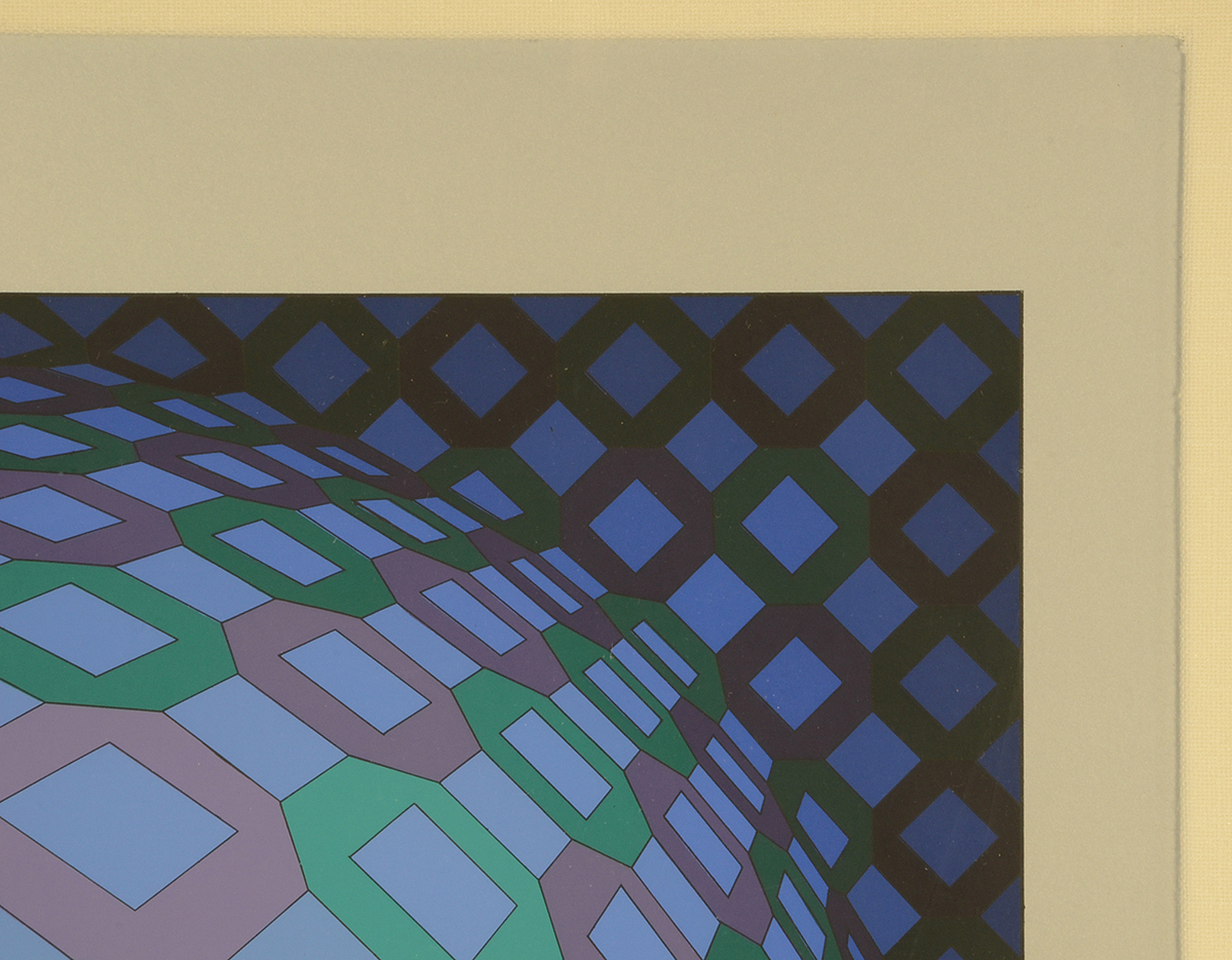 Victor Vasarely Signed Original 1974 Serigraph "XII Okta-Pos"