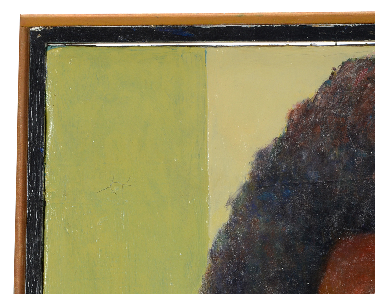 Curtis Barnes Original 1978 Oil Portrait on Canvas "Self Study"