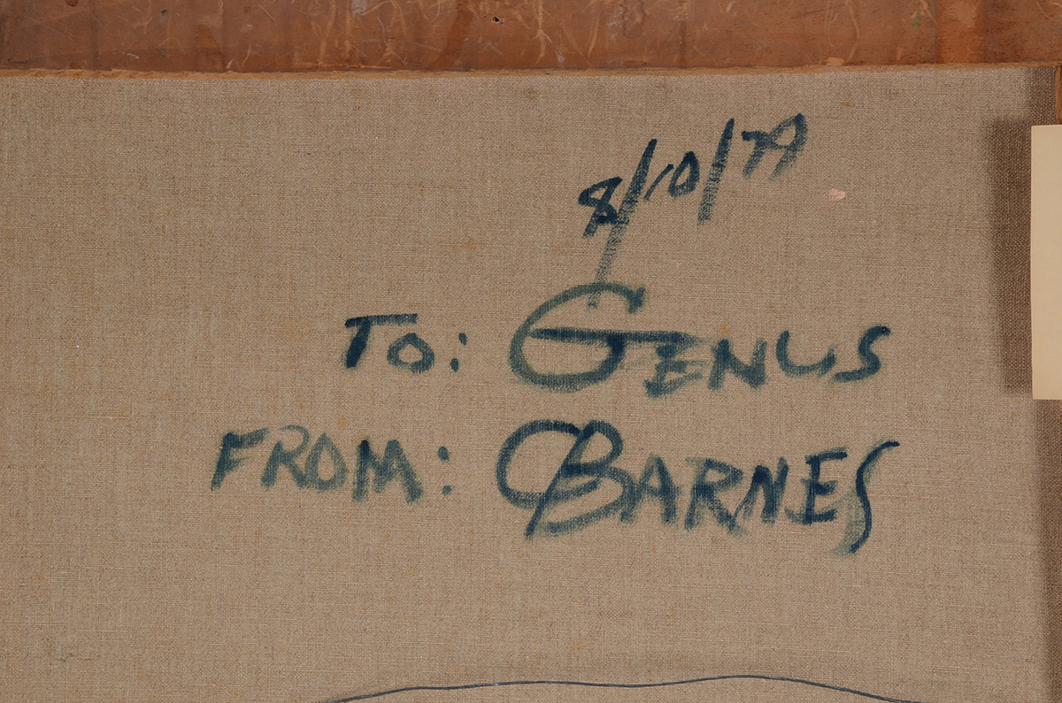 Curtis Barnes Original 1978 Oil Portrait on Canvas "Self Study"