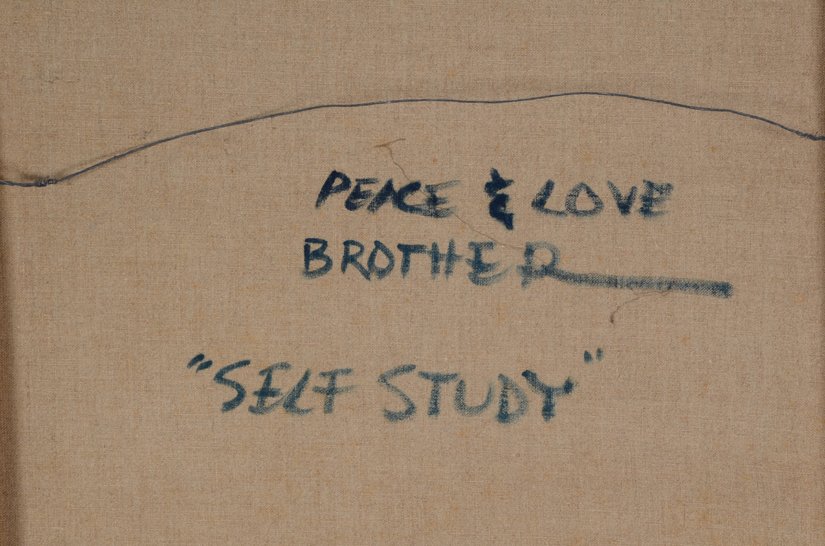 Curtis Barnes Original 1978 Oil Portrait on Canvas "Self Study"