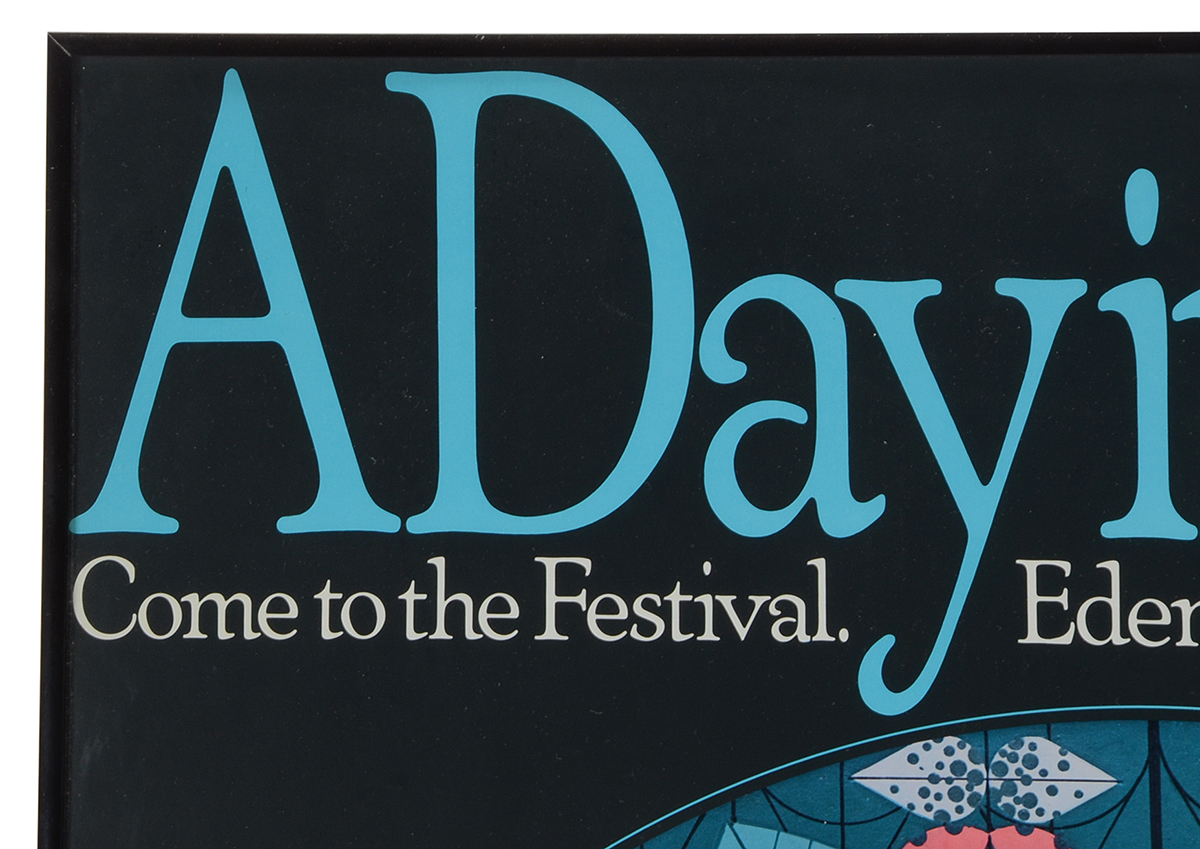 Original 1984 Promotional Poster with Artwork after Charley Harper "A Day in Eden"