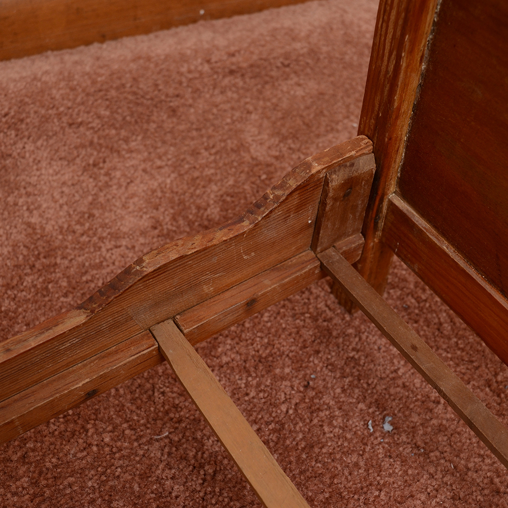 Antique Renaissance Revival Style Wooden Doll Bed