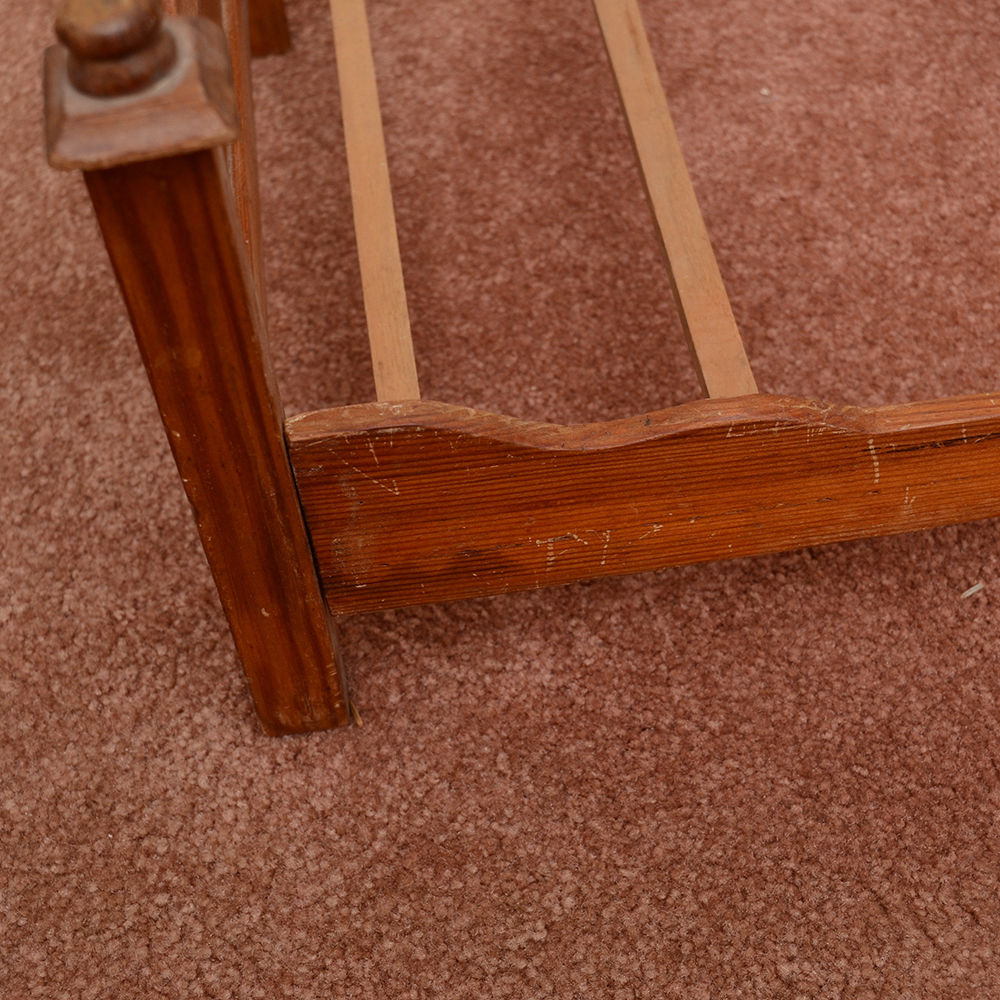 Antique Renaissance Revival Style Wooden Doll Bed