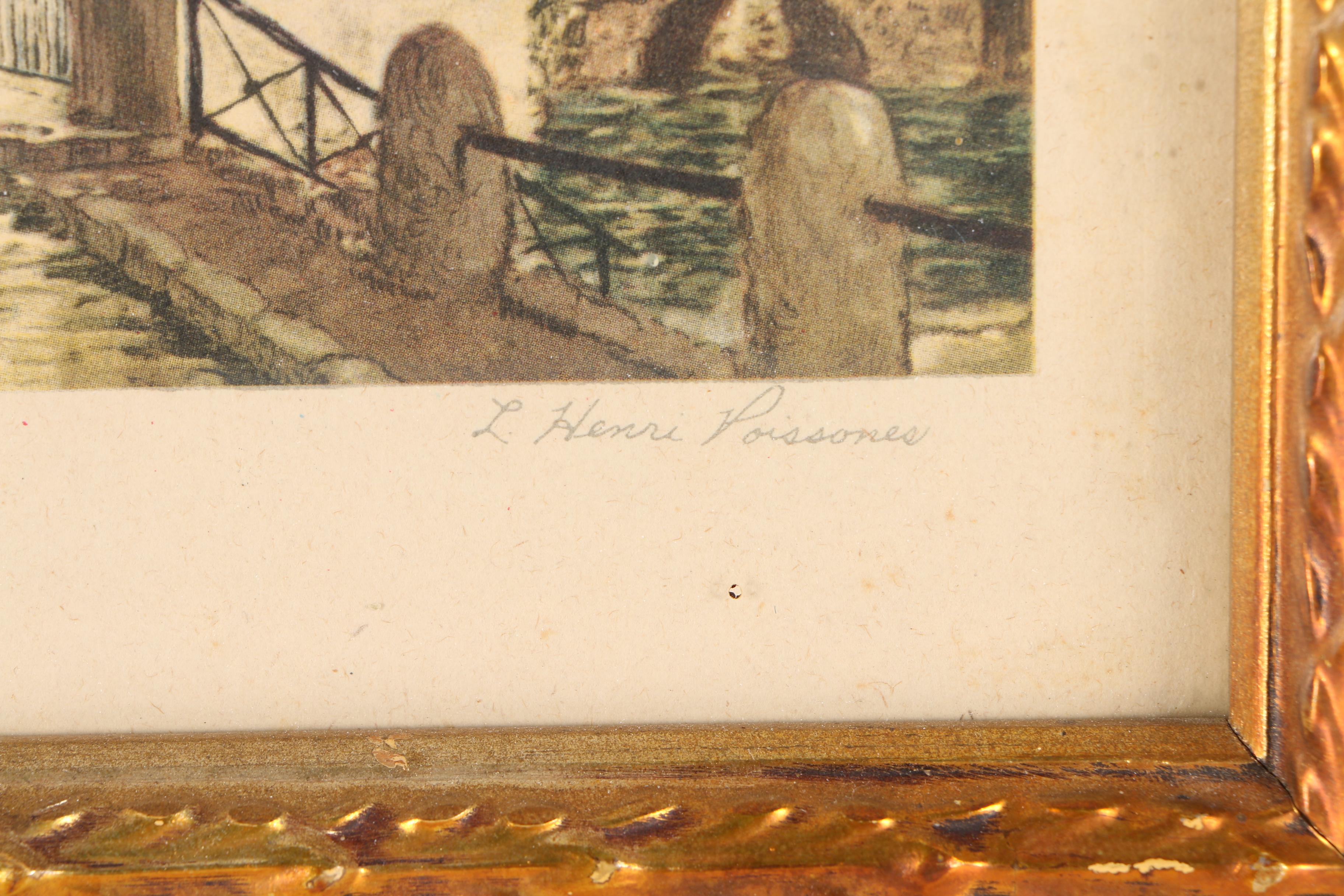Offset Lithograph After L. Henri Poissones' Etching "A Street In Grande- France"