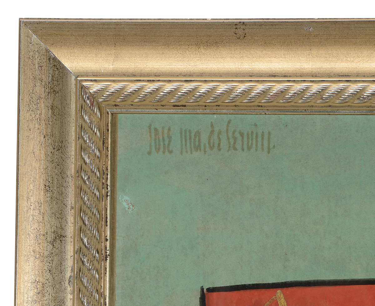 Jose Maria de Servin Original Vintage Gouache on Paper Still Life