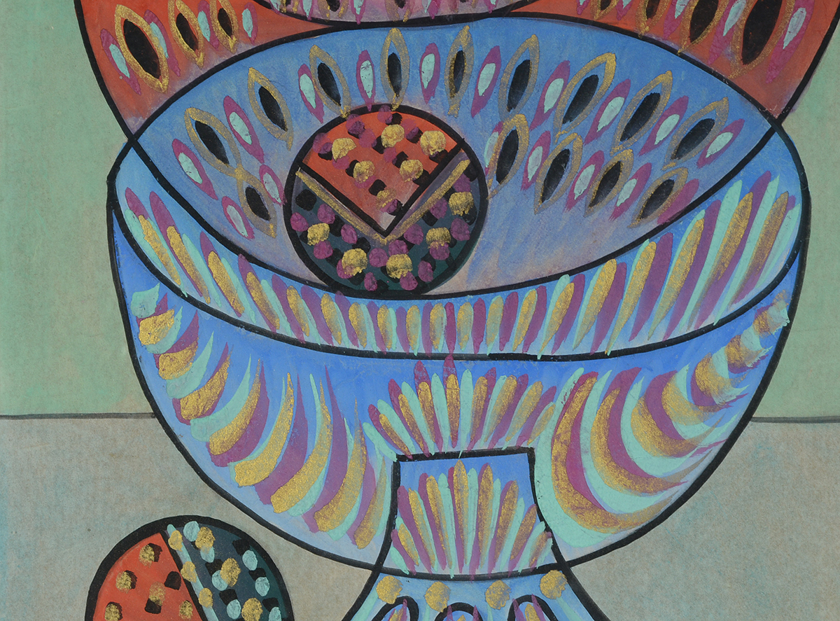 Jose Maria de Servin Original Vintage Gouache on Paper Still Life