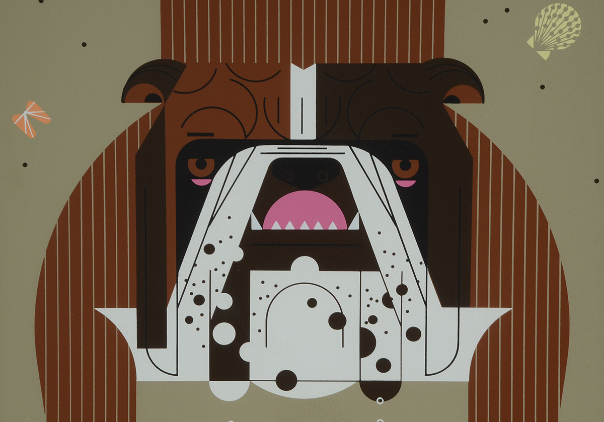 Charley Harper Signed Limited Edition Serigraph "Claws"