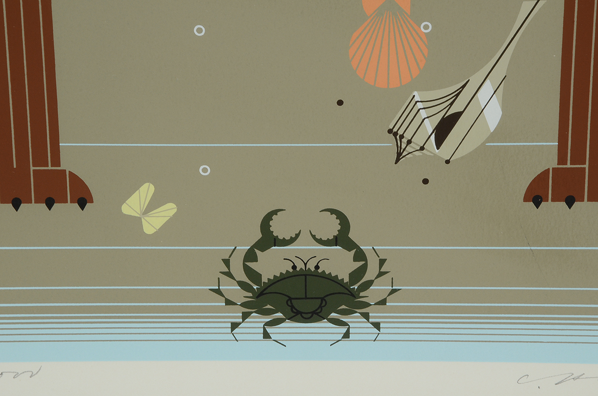 Charley Harper Signed Limited Edition Serigraph "Claws"