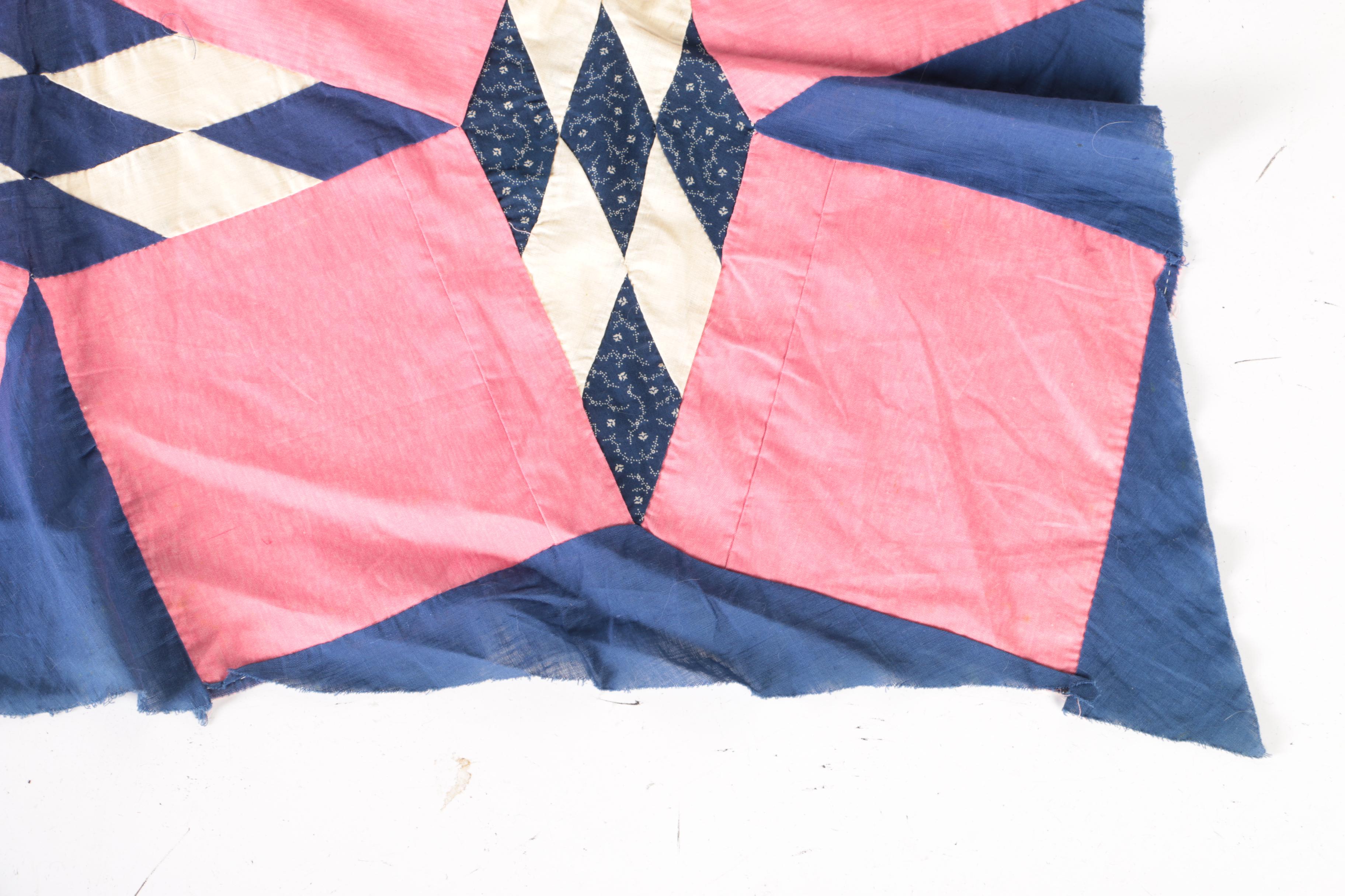 Antique Diamond Pieced Textile