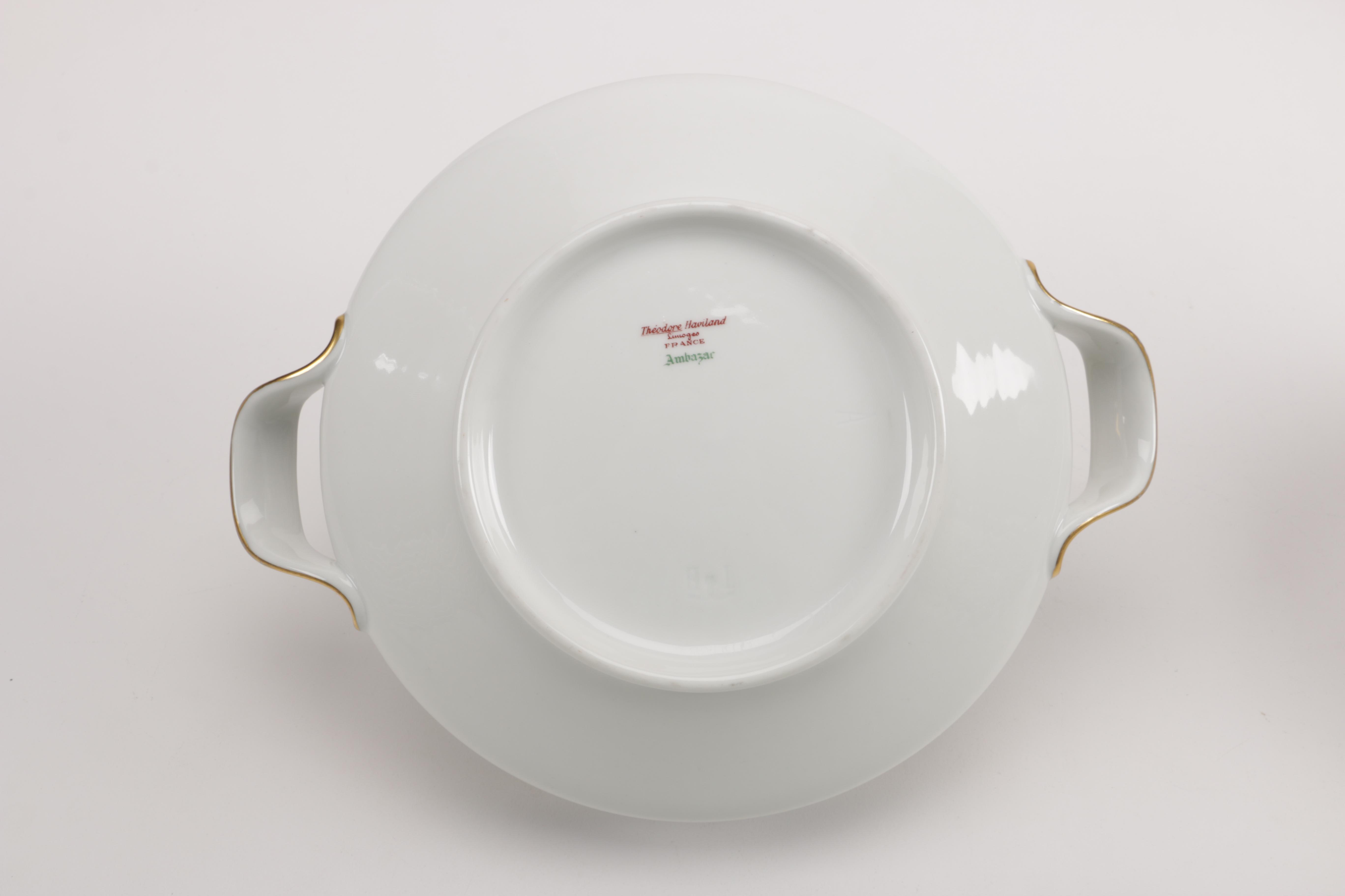 Vintage Theodore Haviland Limoges "Ambazar" Porcelain Dinner Service