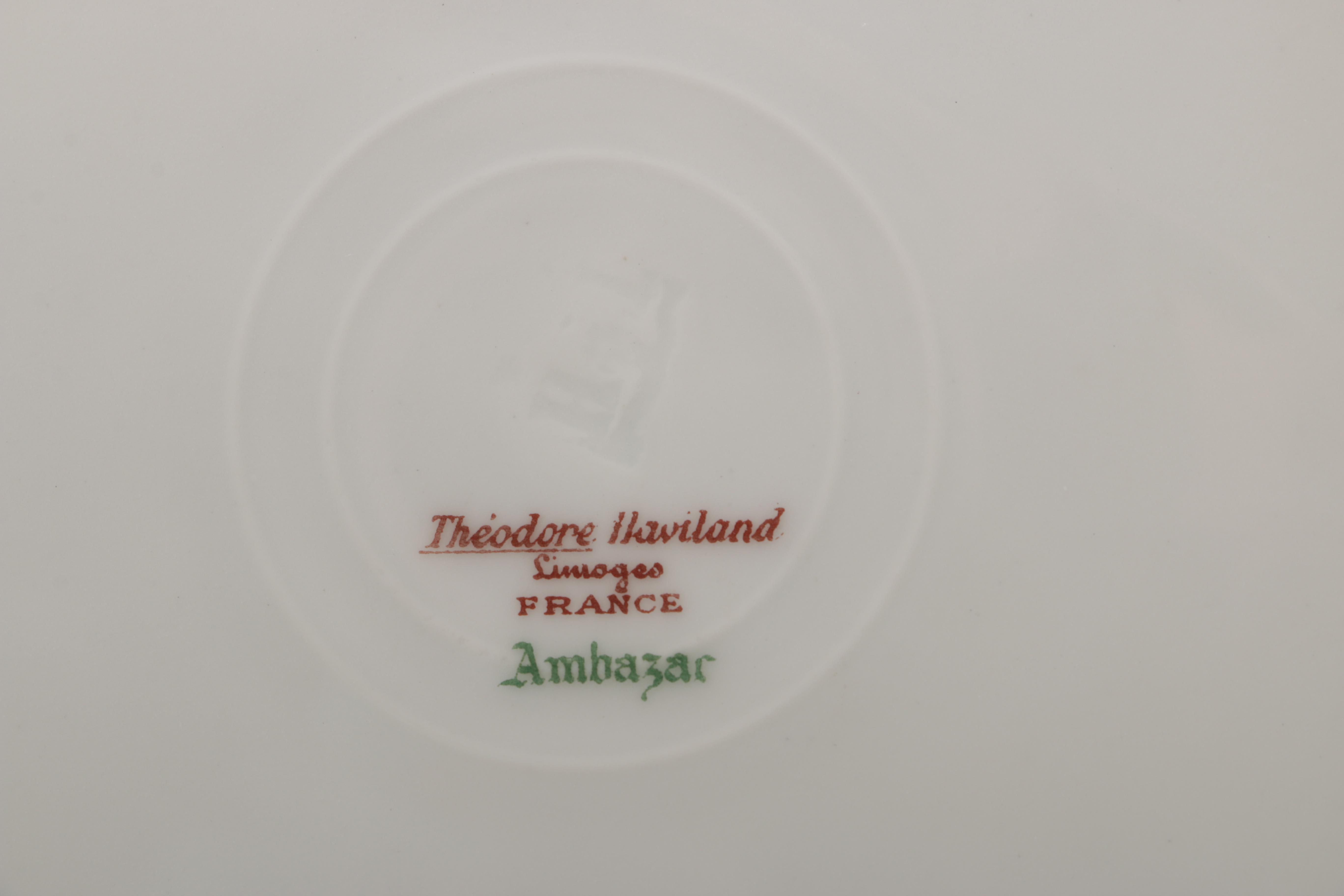 Vintage Theodore Haviland Limoges "Ambazar" Porcelain Dinner Service