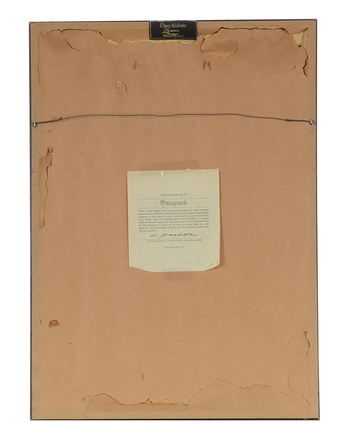 Charley Harper Signed Limited Edition Serigraph "Raccpack"