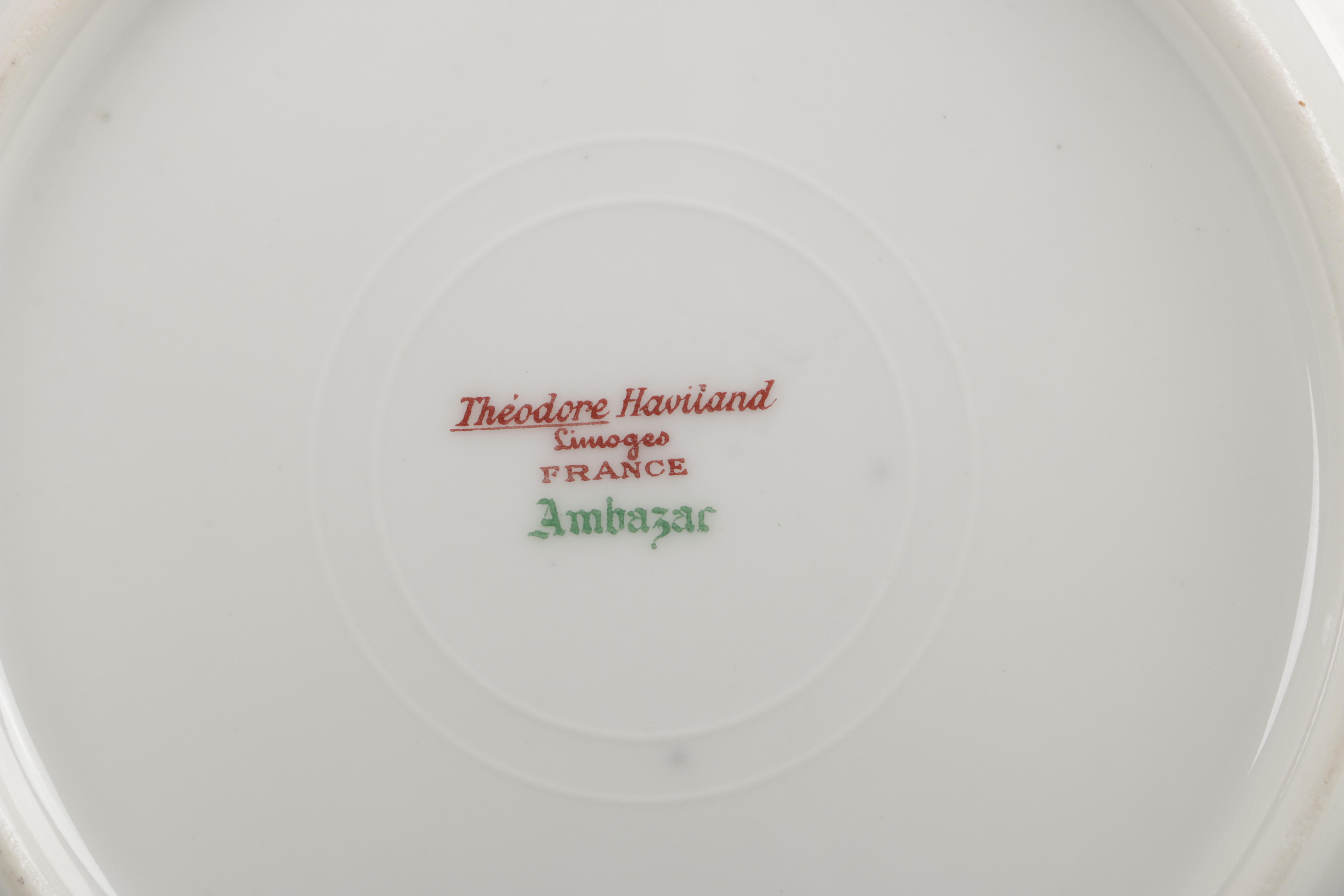 Vintage Theodore Haviland Limoges "Ambazar" Porcelain Dinner Service