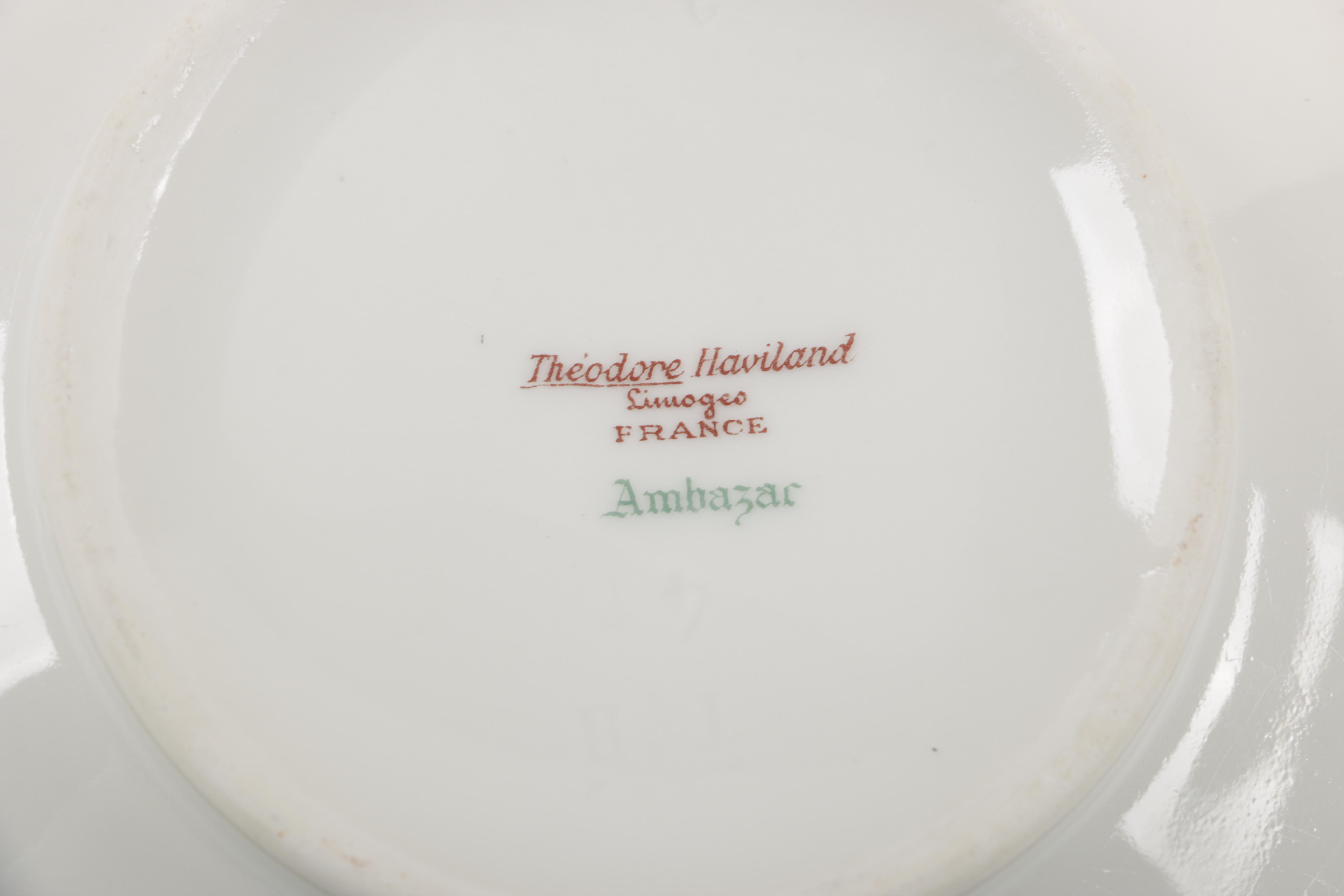 Vintage Theodore Haviland Limoges "Ambazar" Porcelain Dinner Service