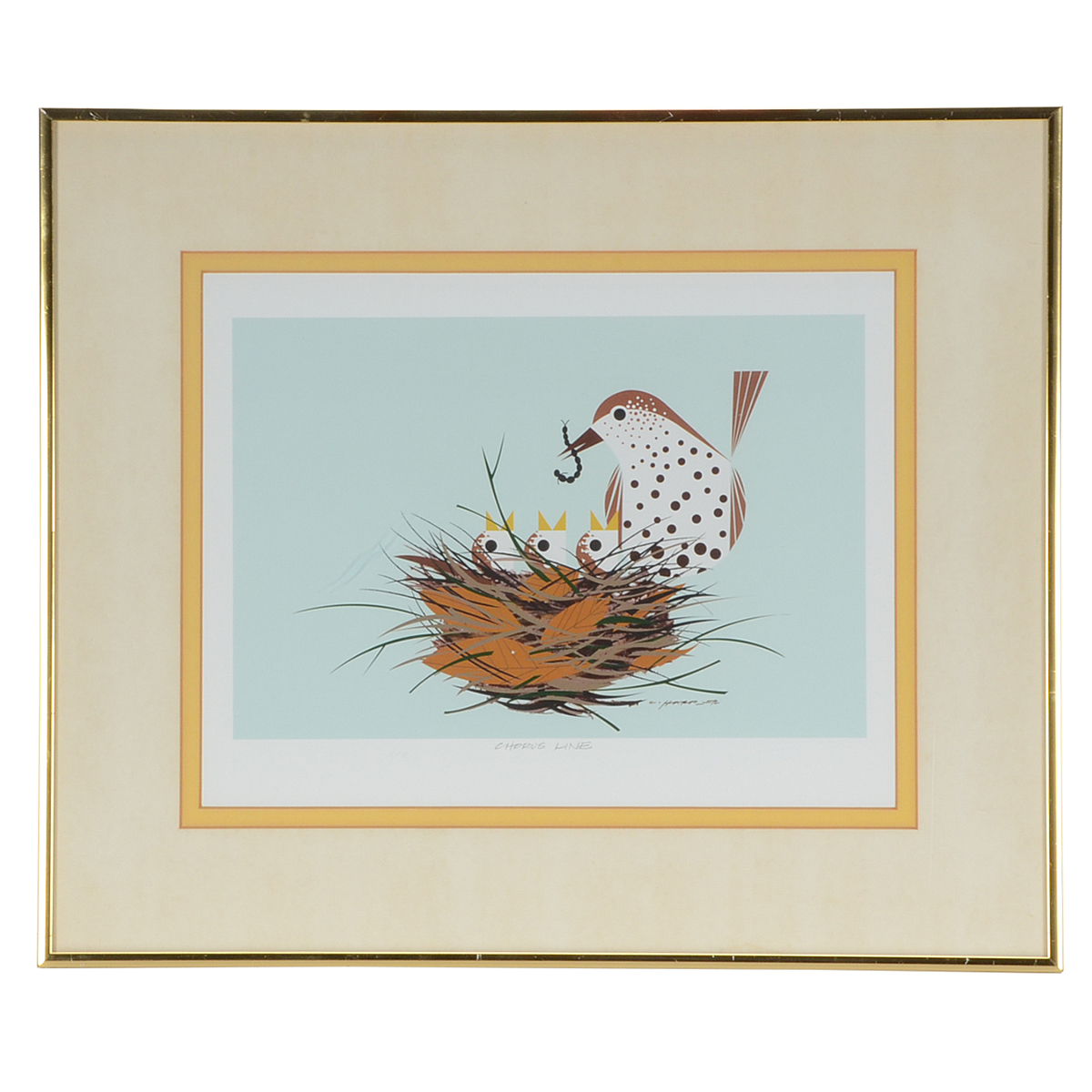 Offset Lithograph After Charley Harper's "Chorus Line"