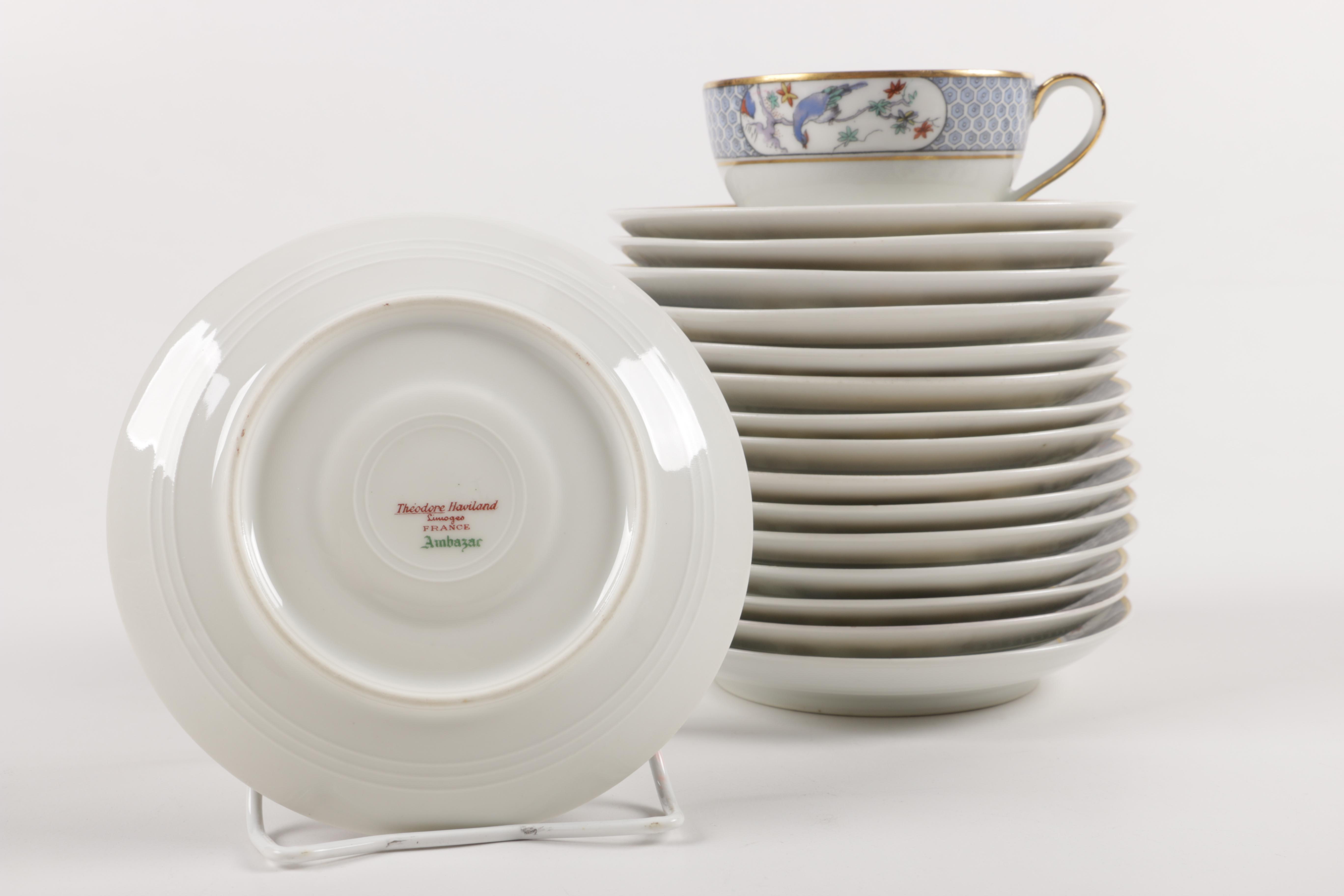 Vintage Theodore Haviland Limoges "Ambazar" Porcelain Dinner Service