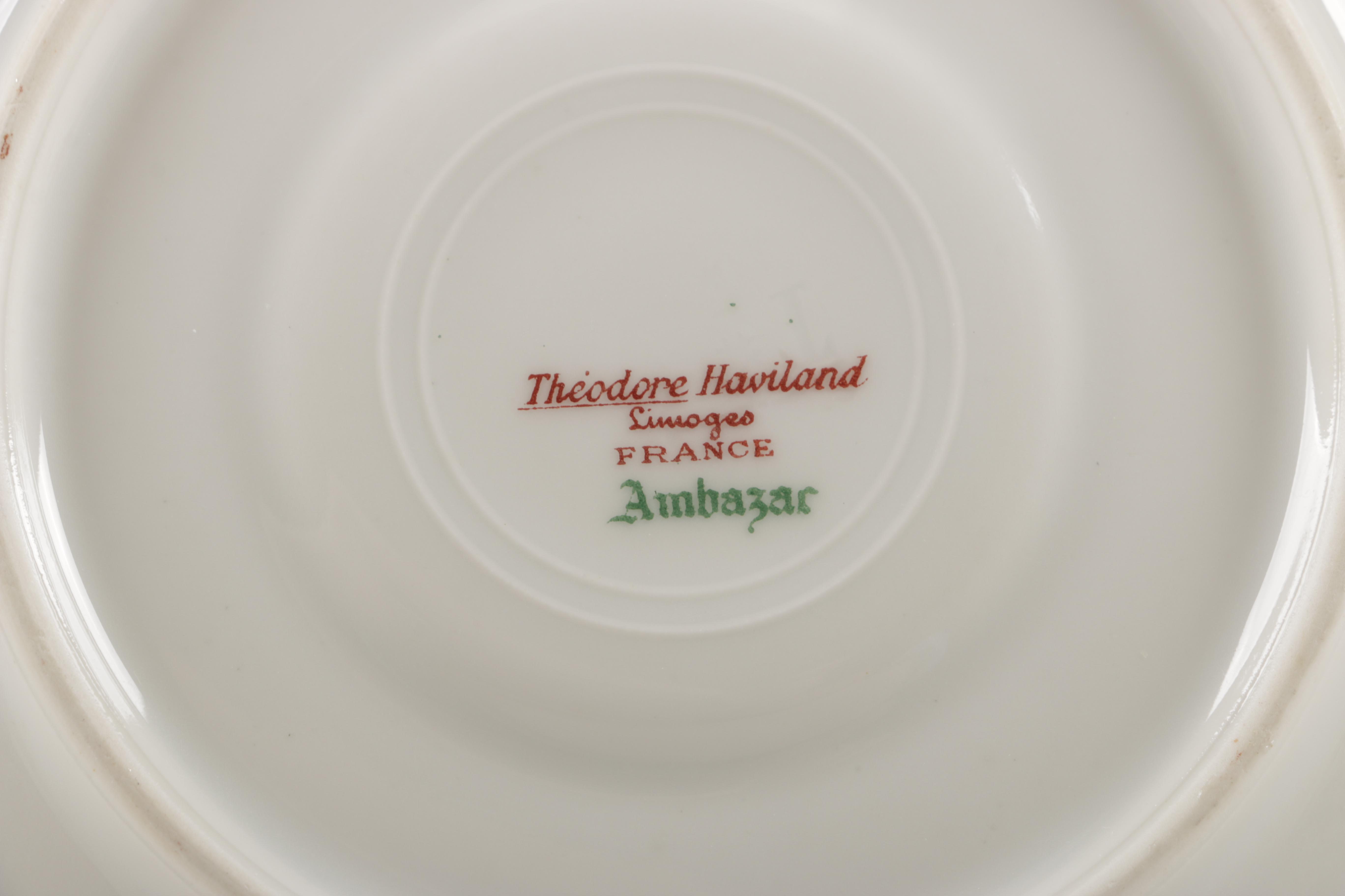 Vintage Theodore Haviland Limoges "Ambazar" Porcelain Dinner Service